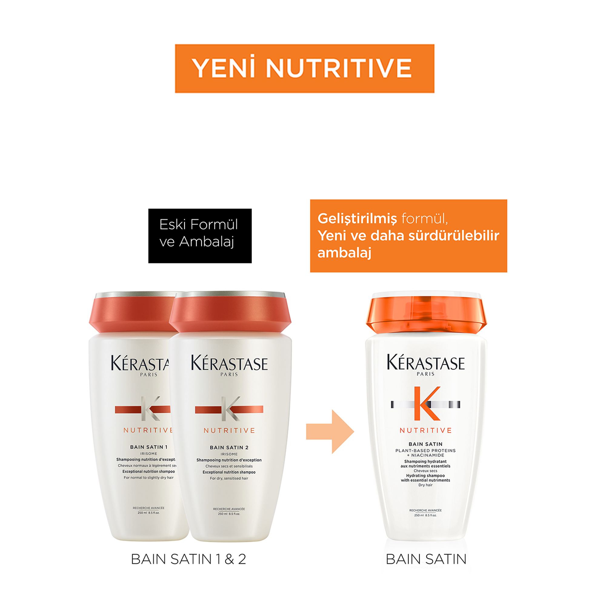 4個セット！Kérastase Bain Satin 250ml Kerastase Nutritive Bain Satin Nemlendirici Şampuan 250 ml | Sachane