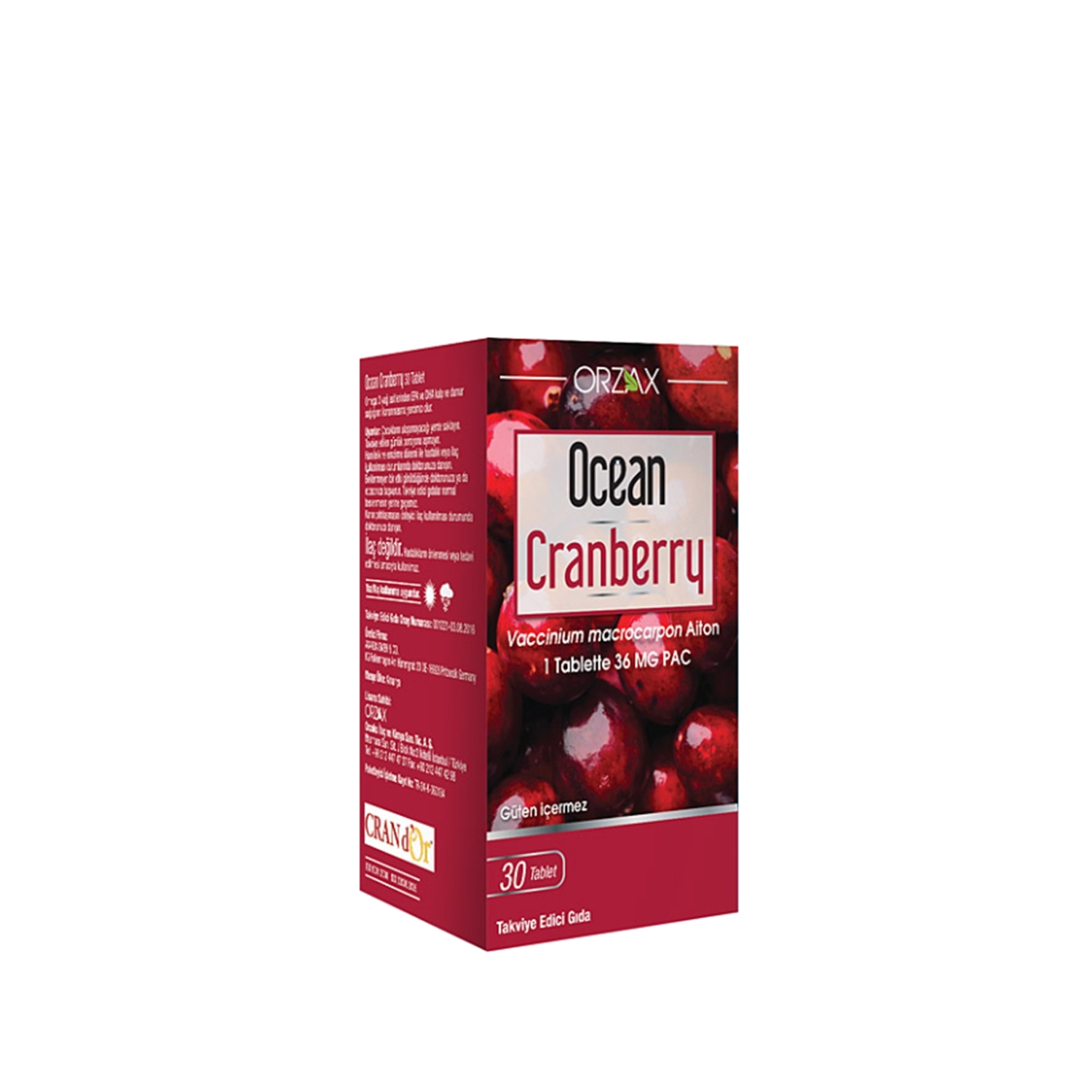 Orzax Ocean Cranberry Turna Yemişi Extresi 30 Kapsül