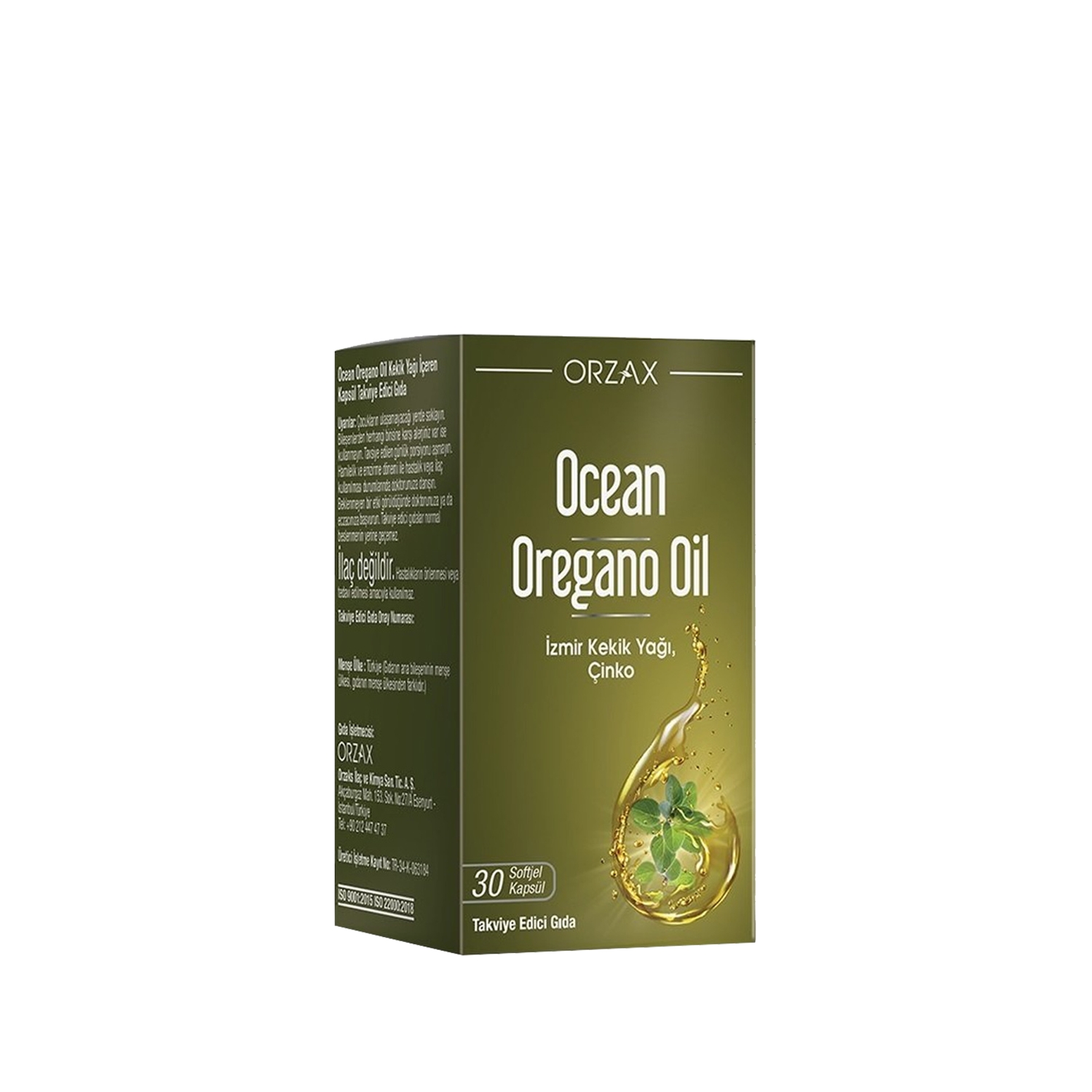 Orzax Ocean Oregano Oil Takviye Edici Gıda 30 Kapsül | Sachane