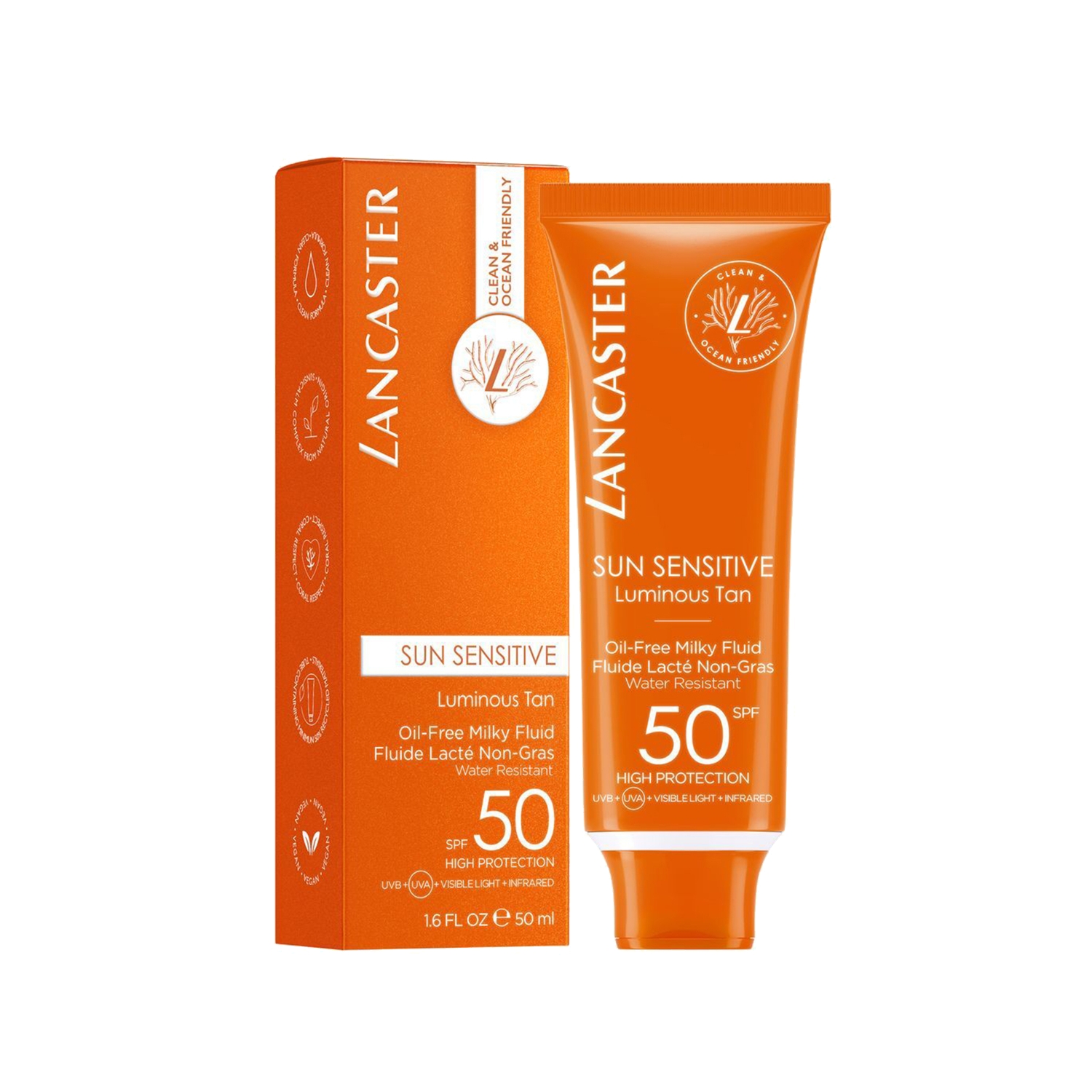 Lancaster Sun Sensitive Oil Free Milky Fluid SPF50 Güneş Koruyucu Süt 50ml