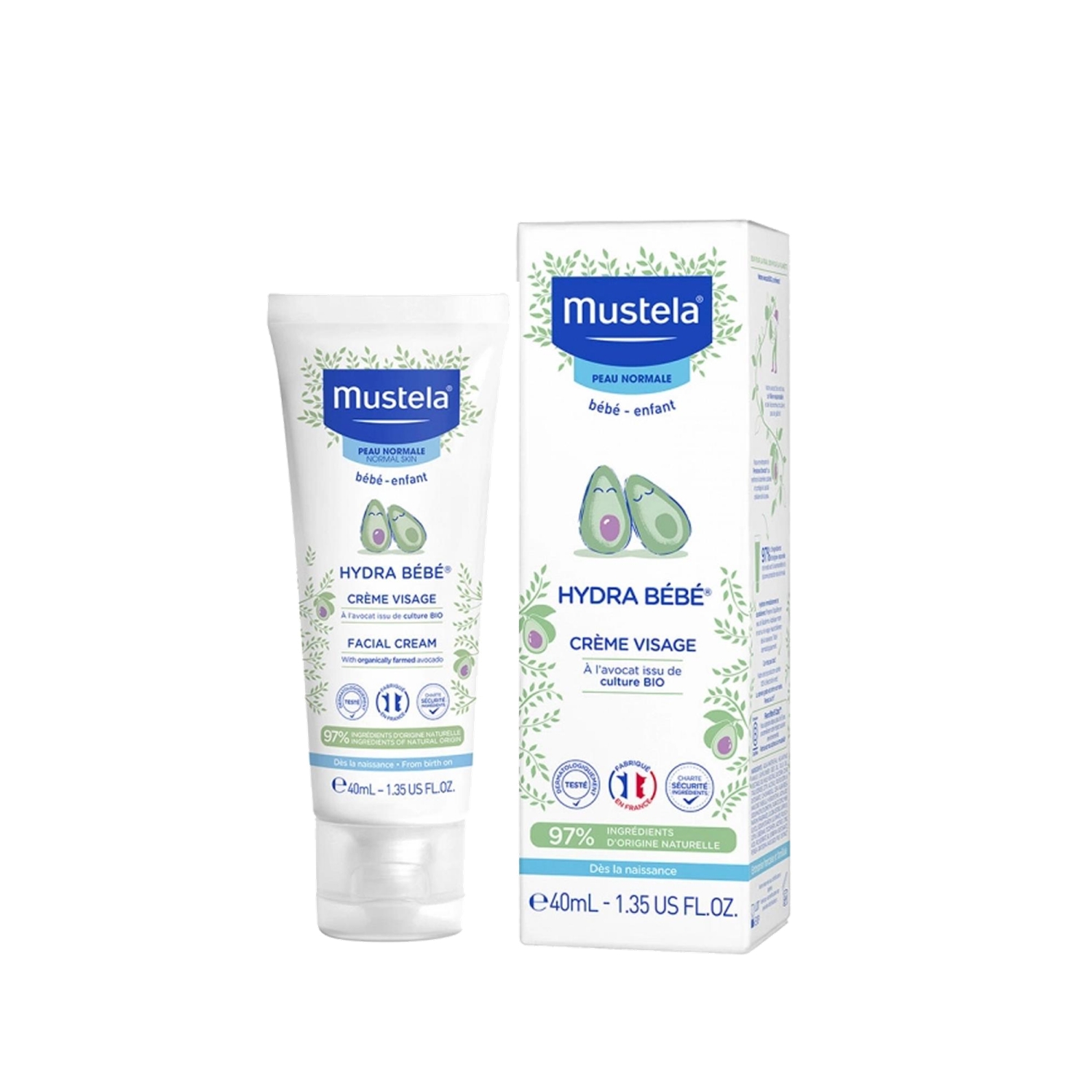 Mustela Hydra Bebe Organik Avokadolu Bebek Yüz Kremi 40ml