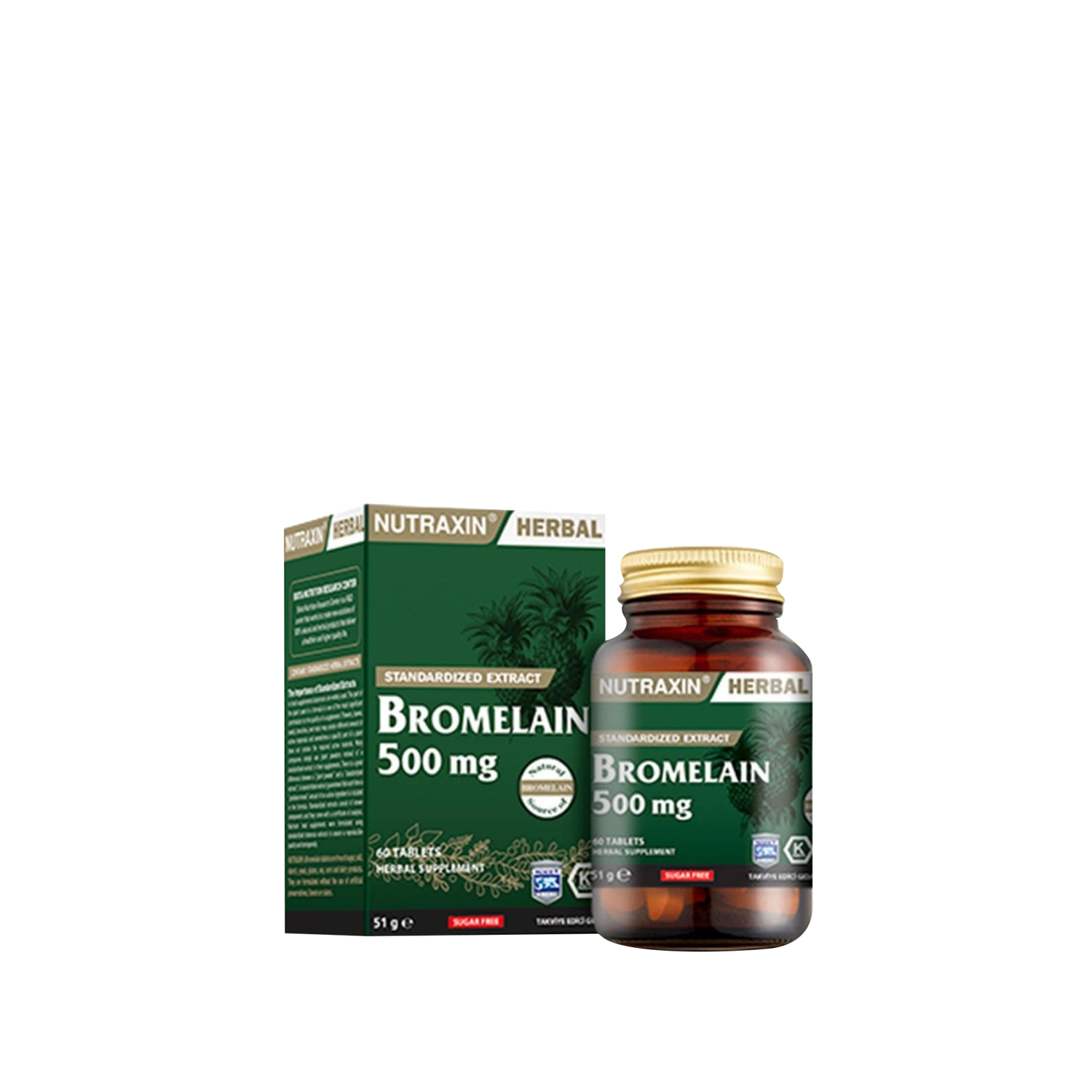Nutraxin Bromelain 500mg 60 Kapsül