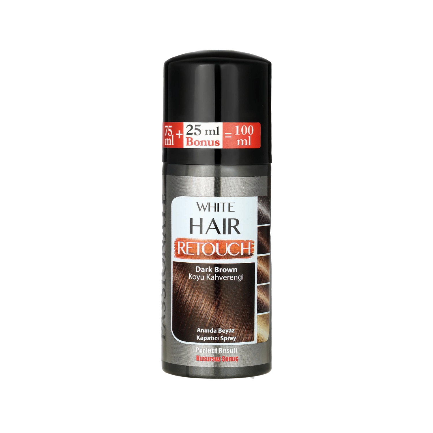 Passionate Anında Beyaz Kapatıcı Sprey Koyu Kahverengi 100 ml