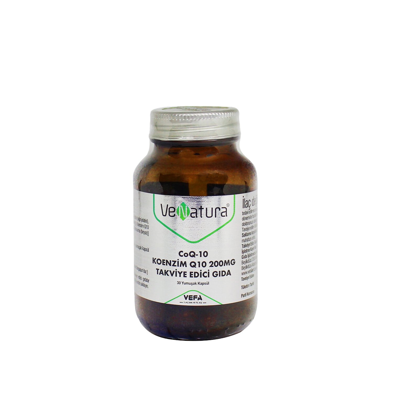 VeNatura CoQ-10 Koenzim Q10 200mg Takviye Edici Gıda 30 Kapsül