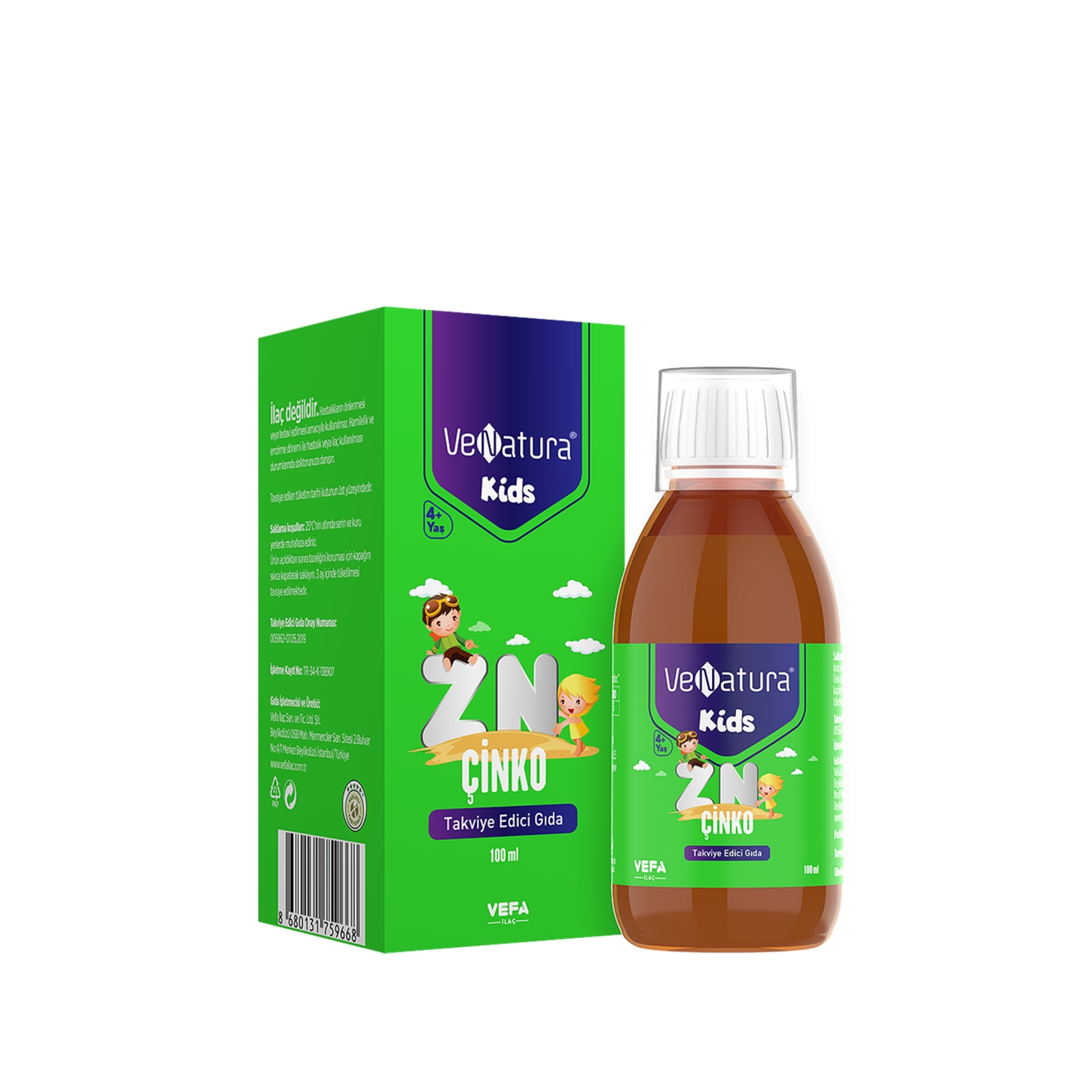 VeNatura Kids Çinko Takviye Edici Gıda 100ml