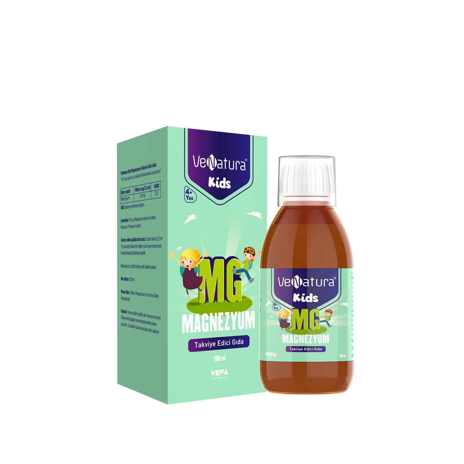 VeNatura Kids Magnezyum Takviye Edici Gıda 100ml