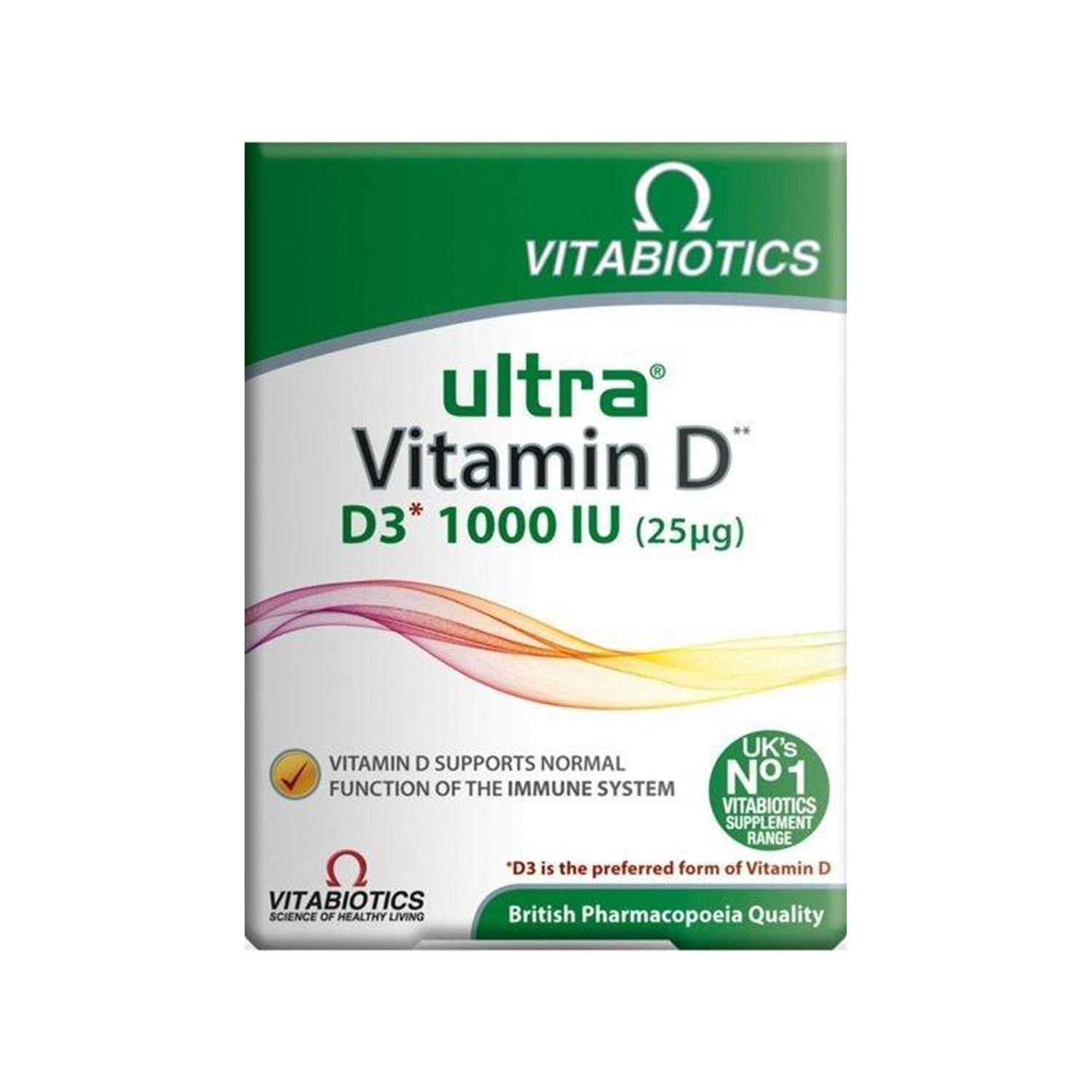 Vitabiotics Ultra Vitamin D D3 1000 IU 96 Tablet