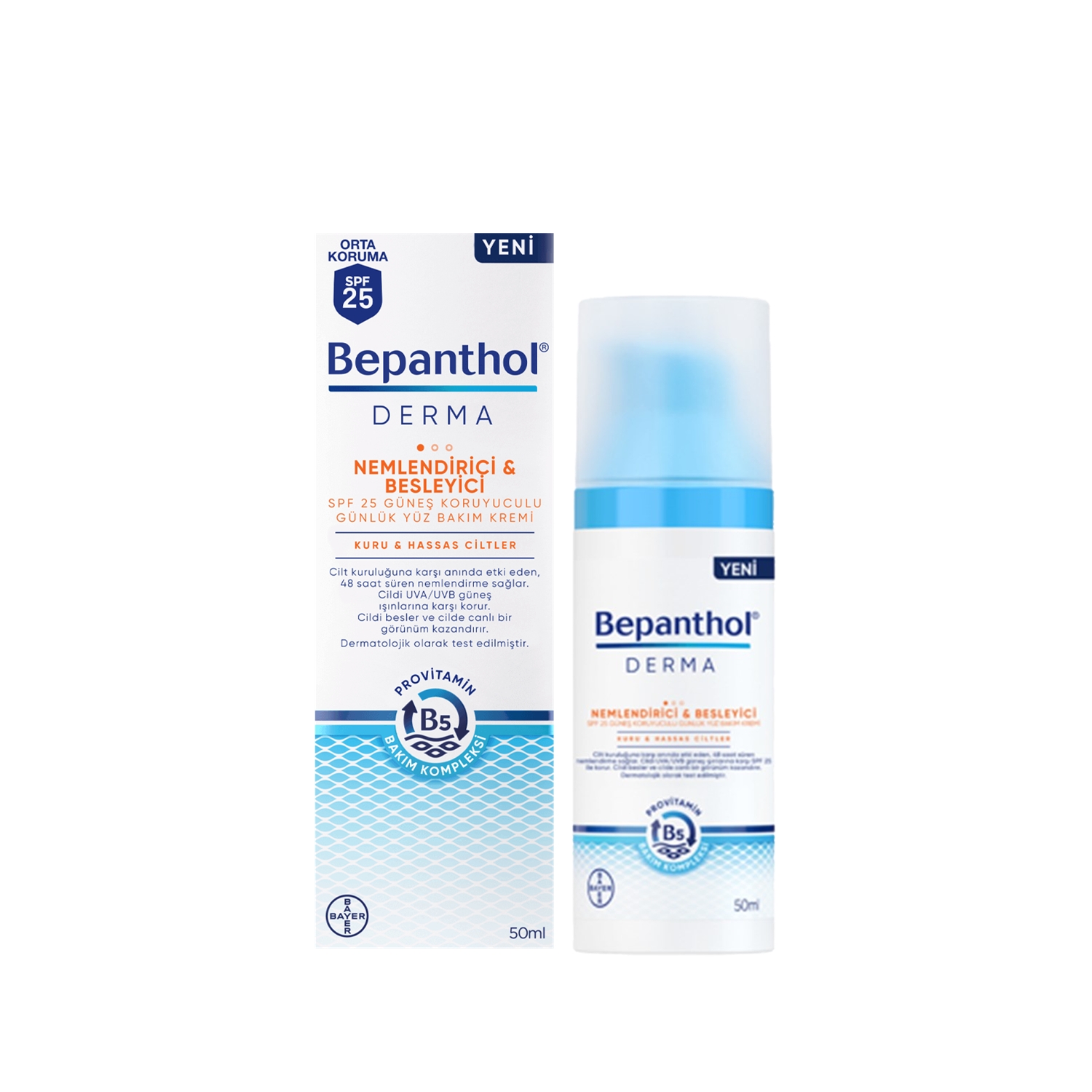 Bepanthol Derma Nemlendirici ve Besleyici Yüz Bakım Kremi Spf25 50ml