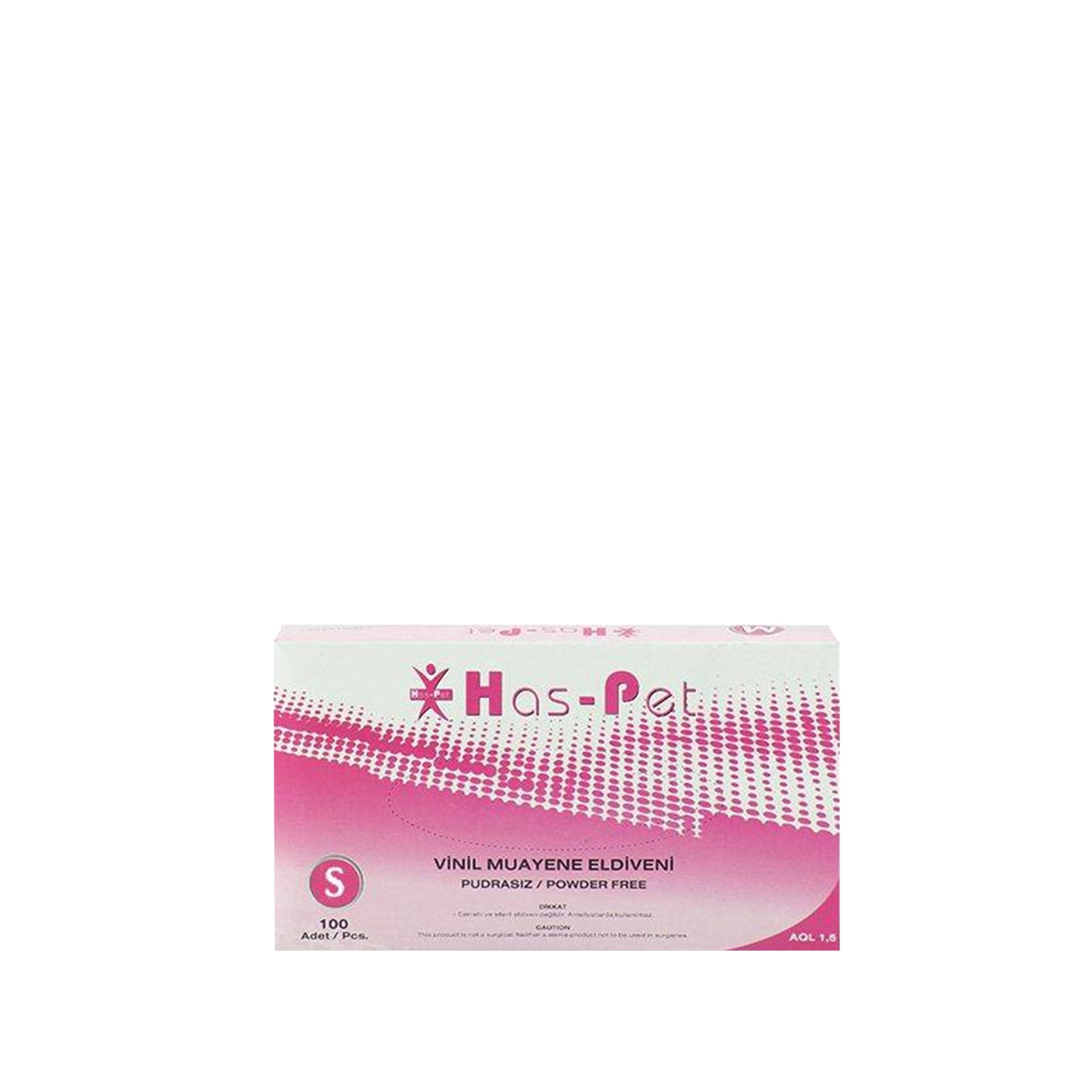 Has-Pet Vinil Pudrasız Muayene Eldiveni Small 100 Adet