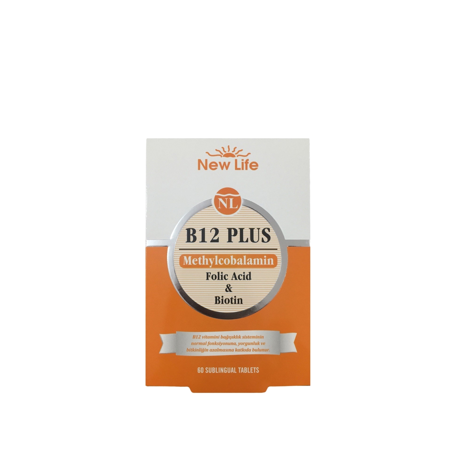 New Life B12 Plus Metilkobalamin Folik Asit ve Biotin 60 Kapsül