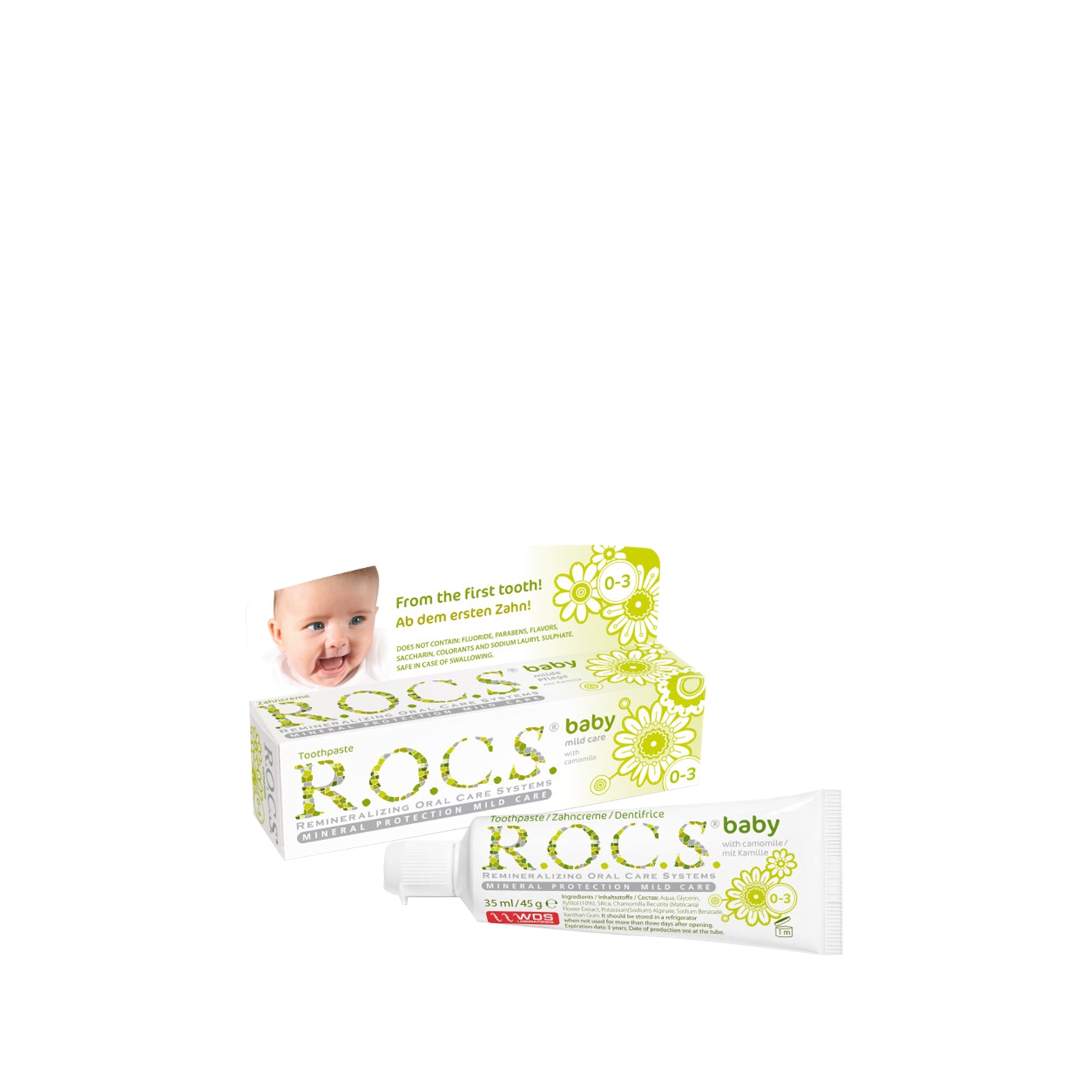 Rocs Baby 0-3 Yaş Diş Macunu Papatya Özlü 45g