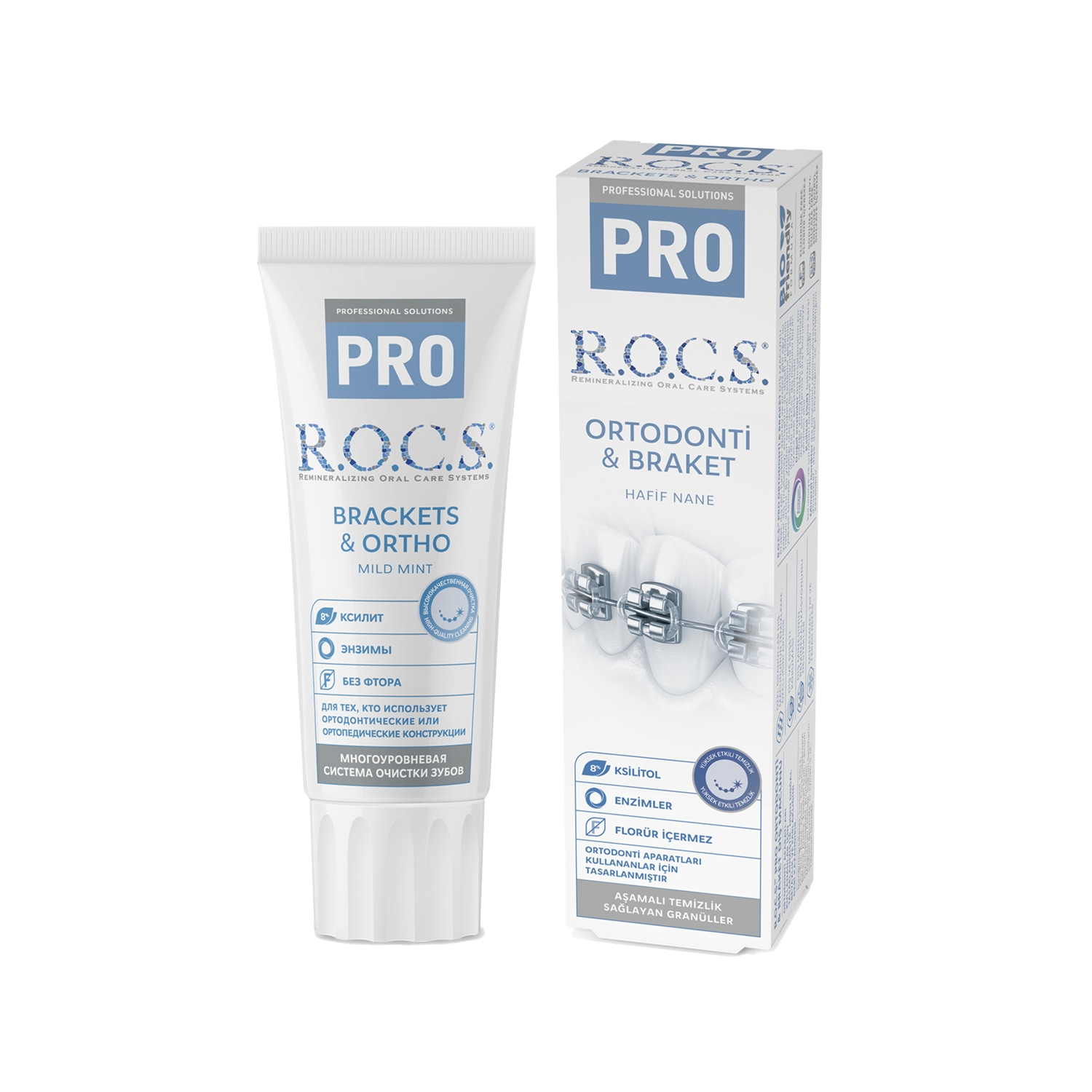 Rocs Pro Ortodonti Braket Hafif Naneli Diş Macunu 74 g