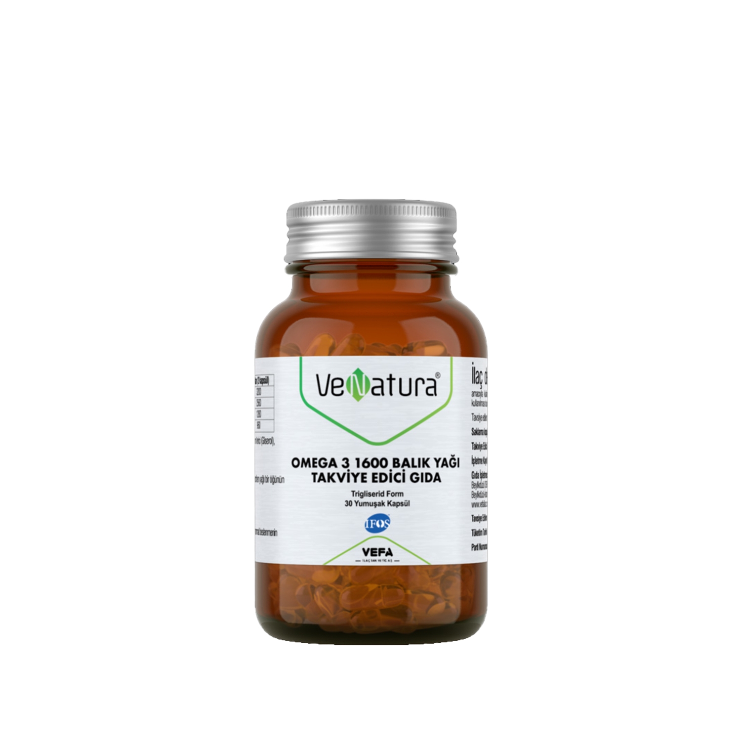 VeNatura Omega 3 1600 Balık Yağı 30 Yumuşak Kapsül