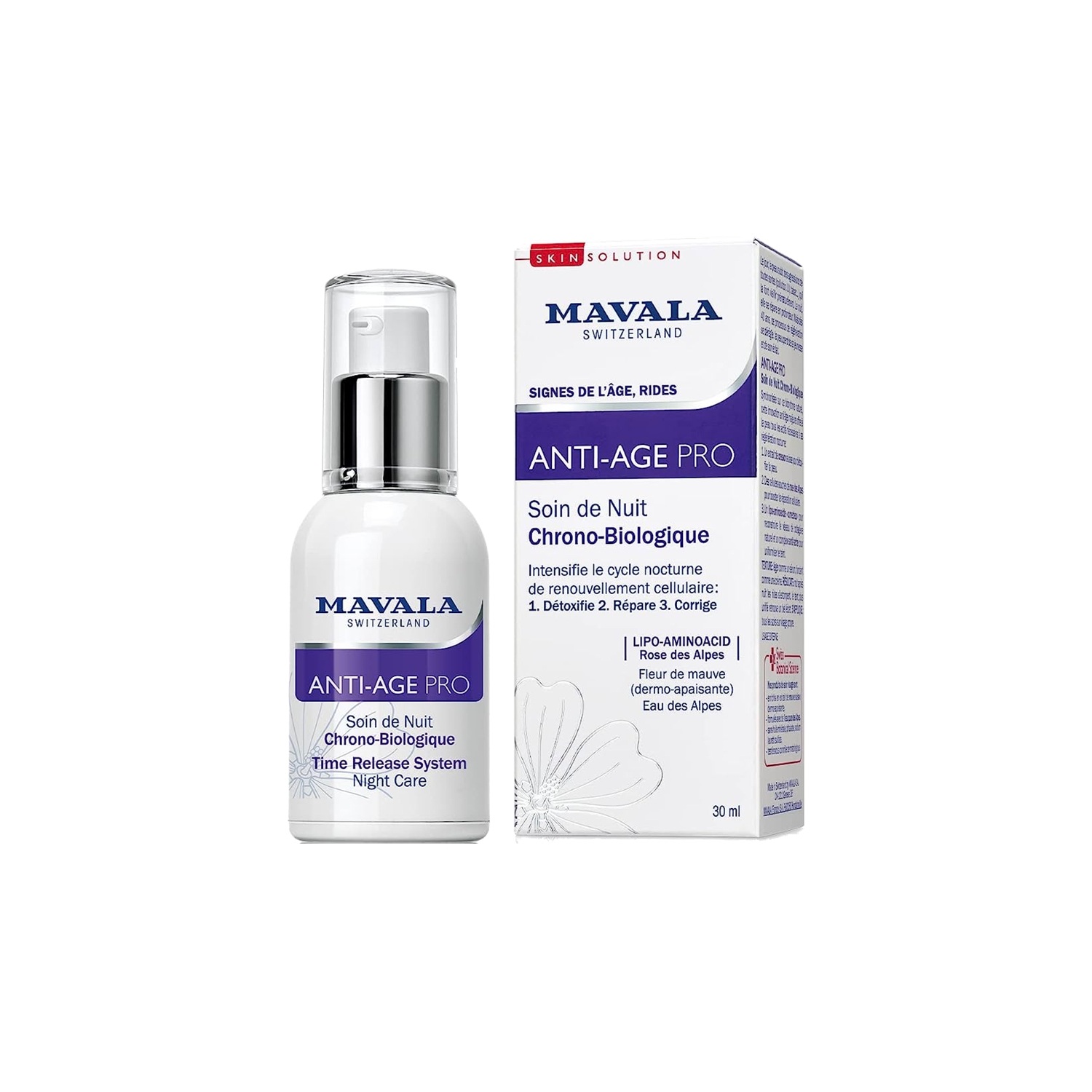 Mavala Anti Age Pro Süreli Salınım Sistemlli Gece Bakımı 30ml