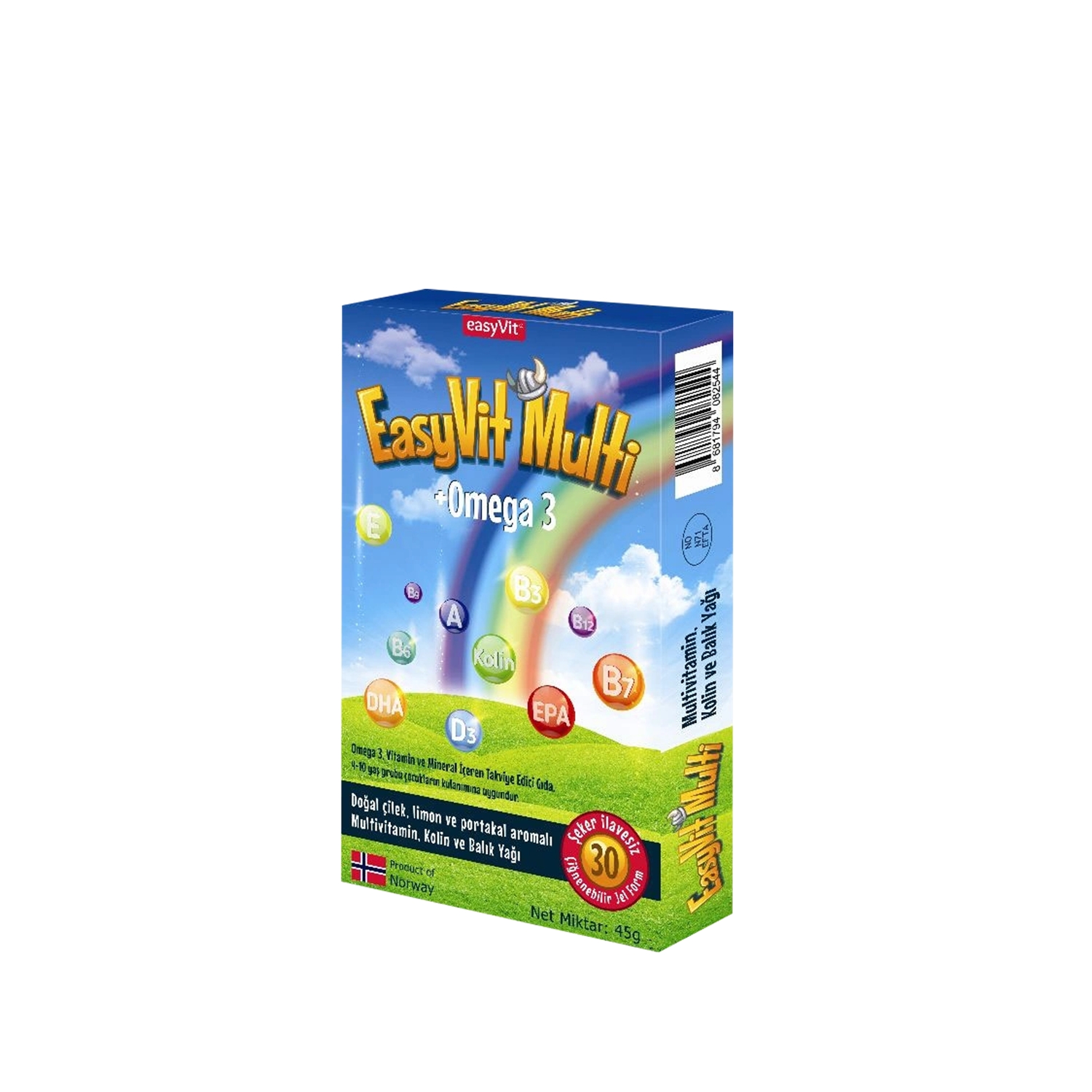 EasyVit Multi + Omega 3 Çiğnenebilir Tablet 30 Adet
