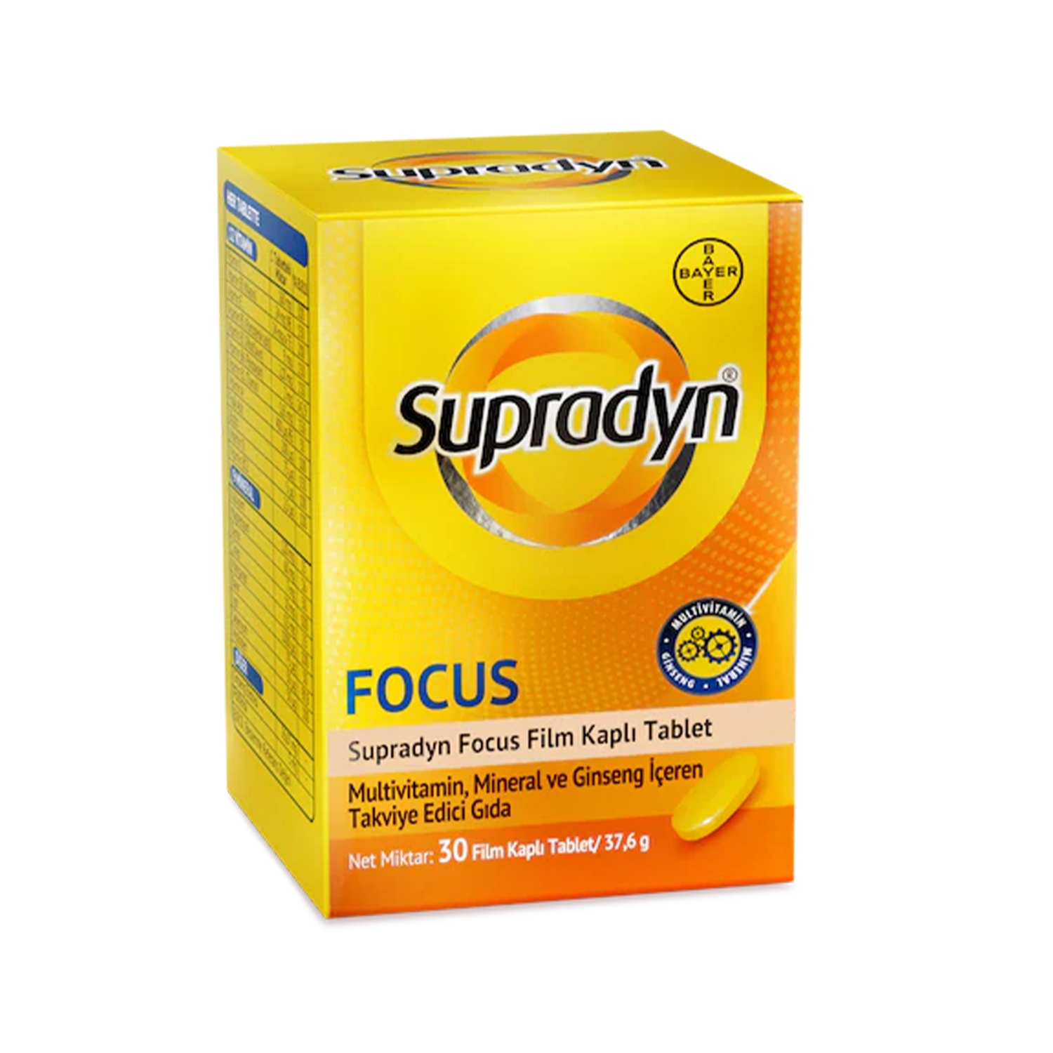 Supradyn Energy Focus Ginseng İçeren Takviye Edici Gıda 30'lu Tablet