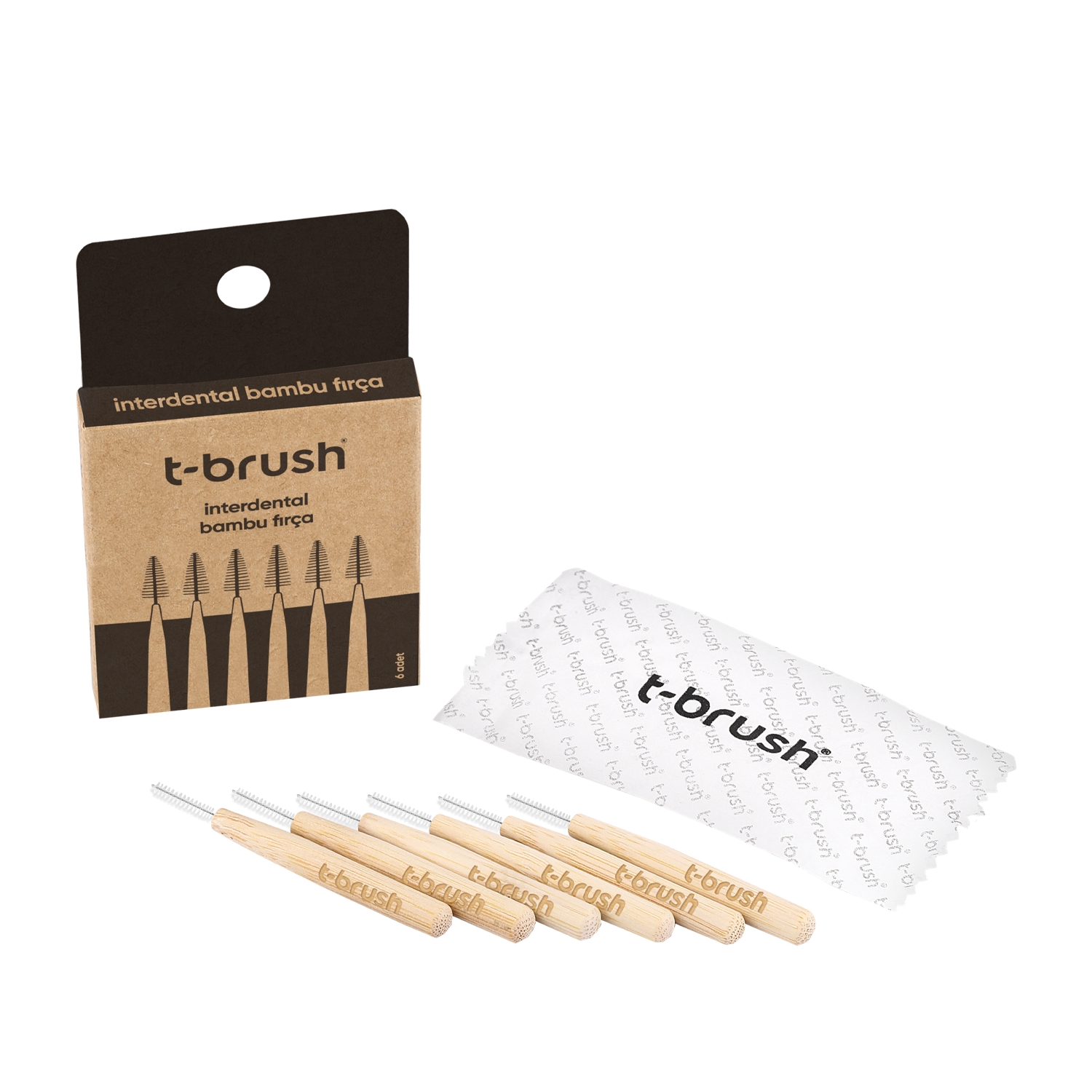 T-Brush Interdantel Bambu Arayüz Fırçası 6 Adet