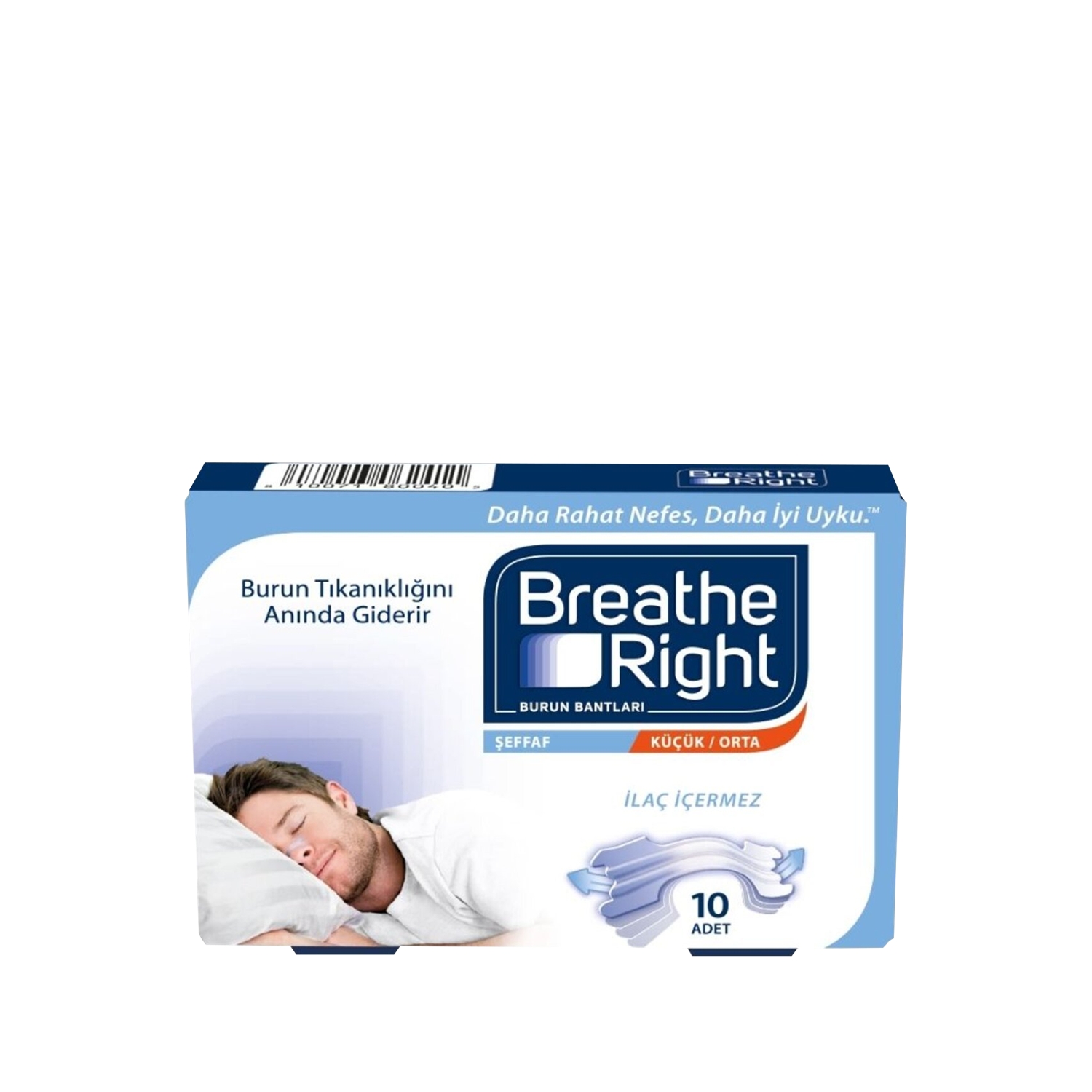 Breathe Right Şeffaf Burun Bantları 10 Adet