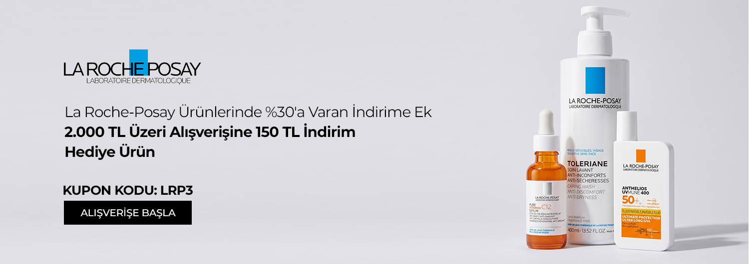 La Roche-Posay Ürünlerinde %30'a Varan İndirime Ek 2.000 TL Üzeri Alışverişe 150 TL İndirim + Hediye Ürün