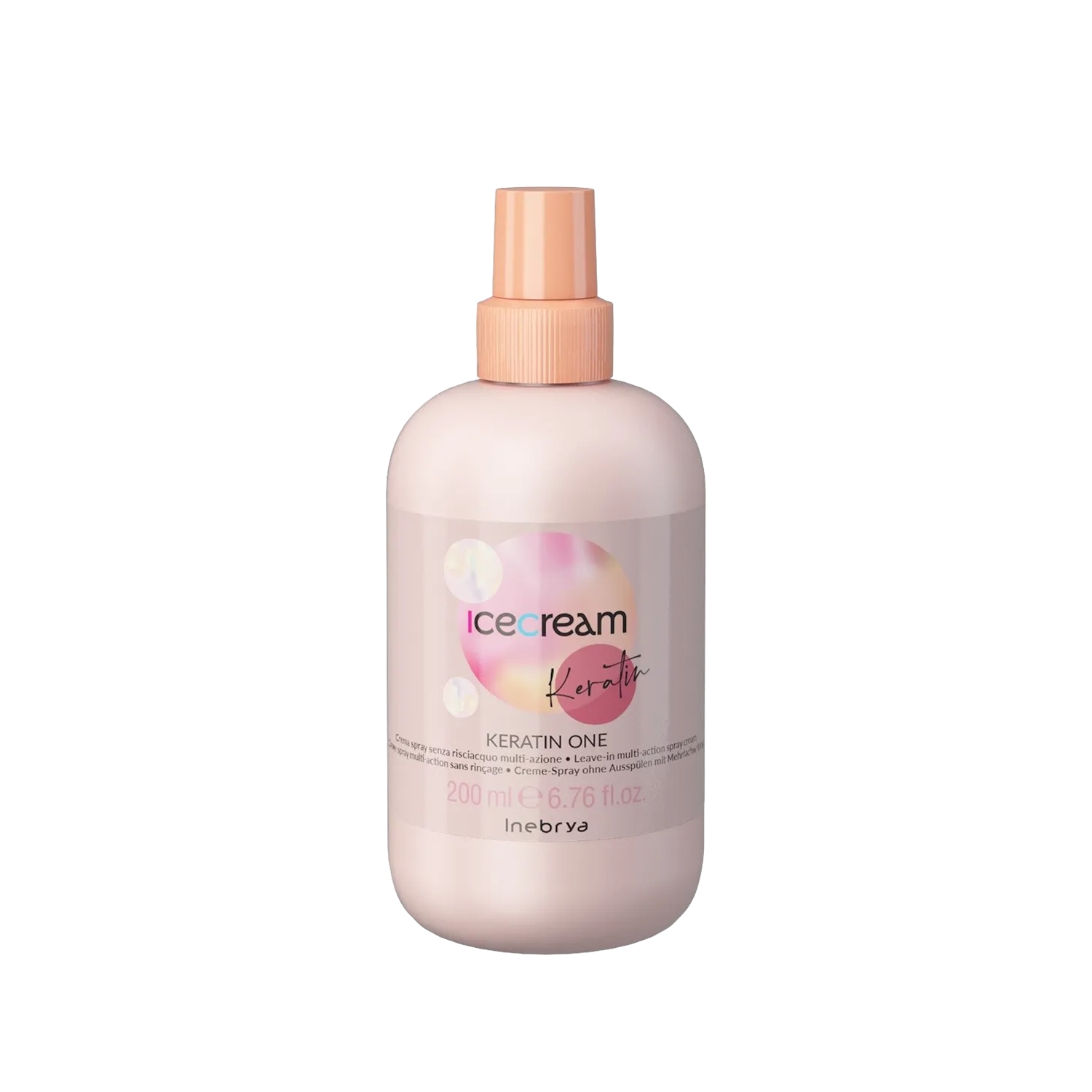 Inebrya Ice Cream Keratin One Spray Cream Durulanma Gerektirmeyen Saç Kremi 200 ml