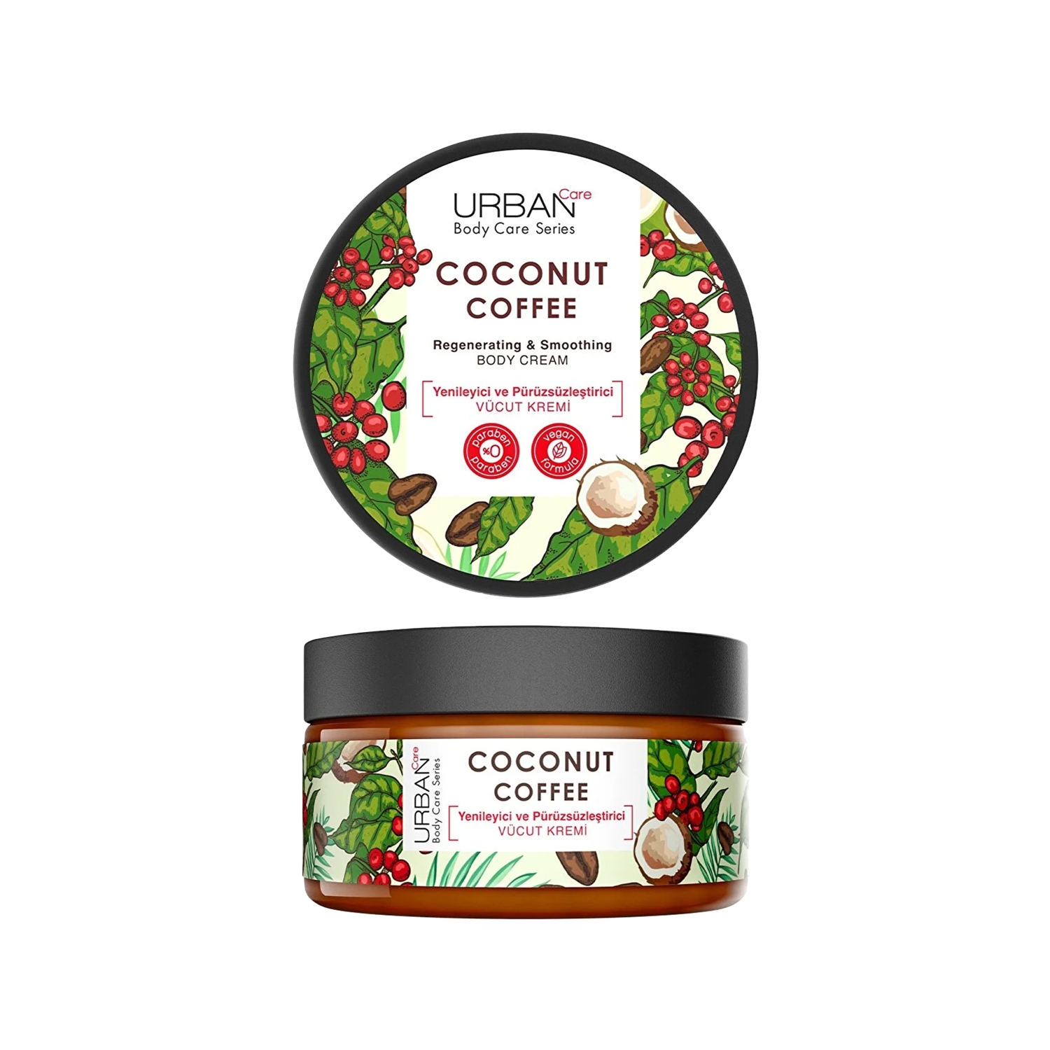 URBAN Care Body Care Series Coconut Coffee Yenileyici ve Pürüzsüzleştirici Vücut Kremi 200 ml