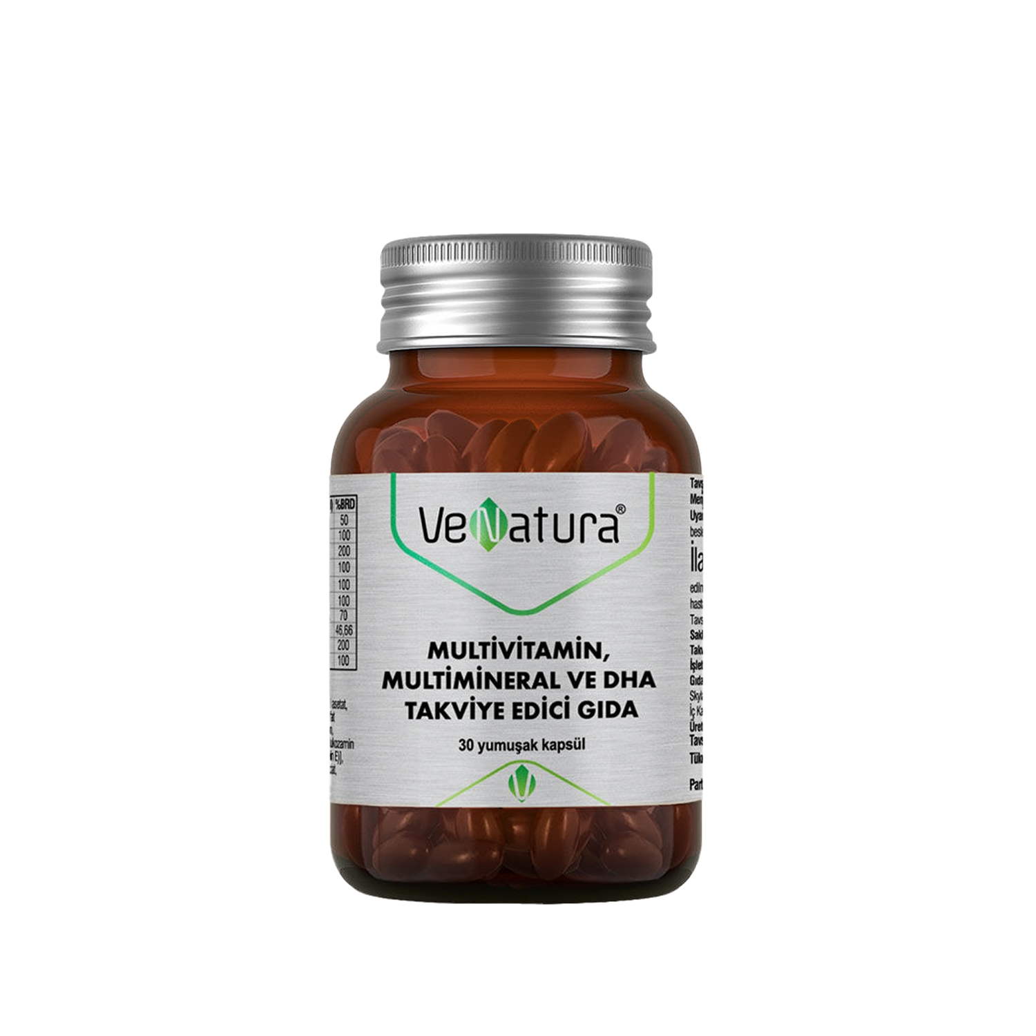 VeNatura Multivitaminler Multimineraller ve DHA Takviye Edici Gıda 30 Yumuşak Kapsül