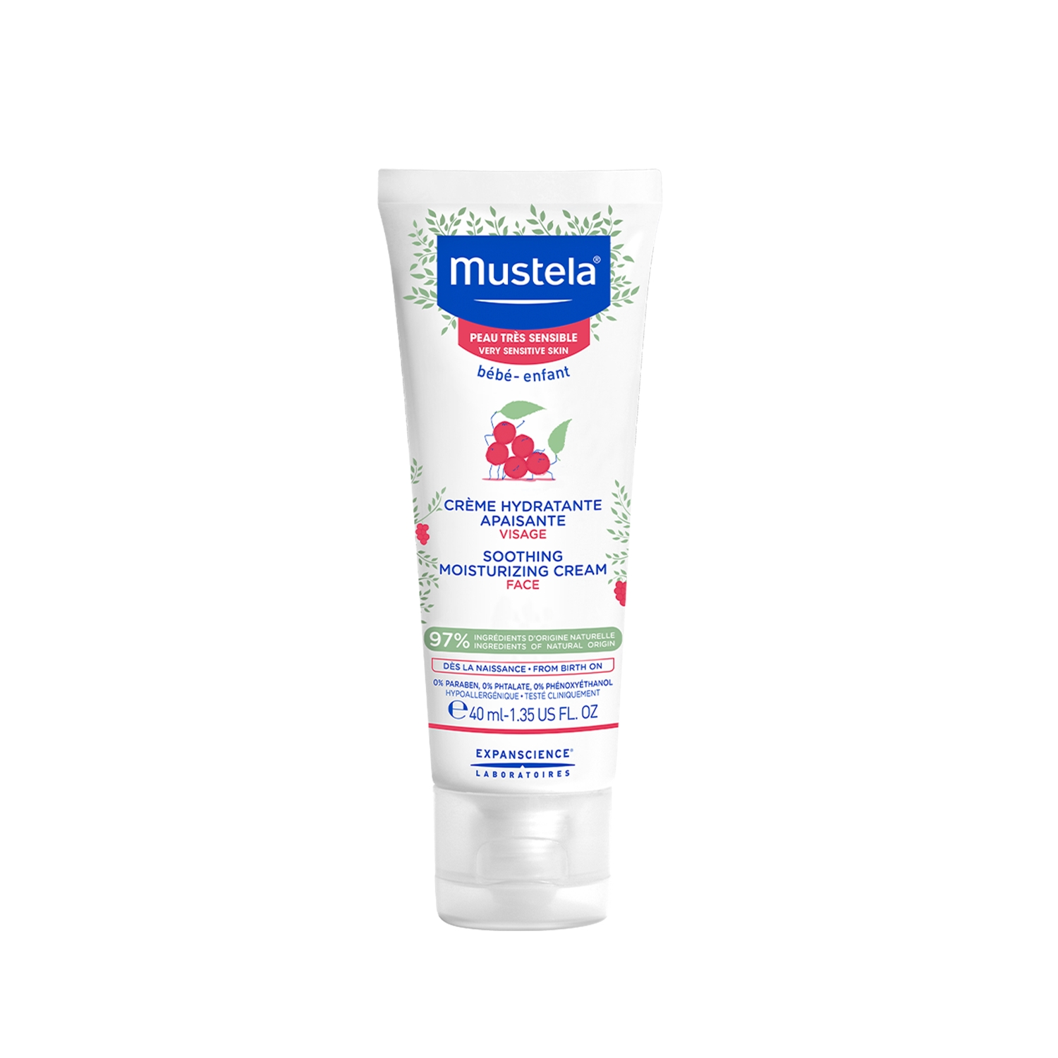 Mustela Çok Hassas Ciltler İçin Nemlendirici Yüz Bakım Kremi 40 ml