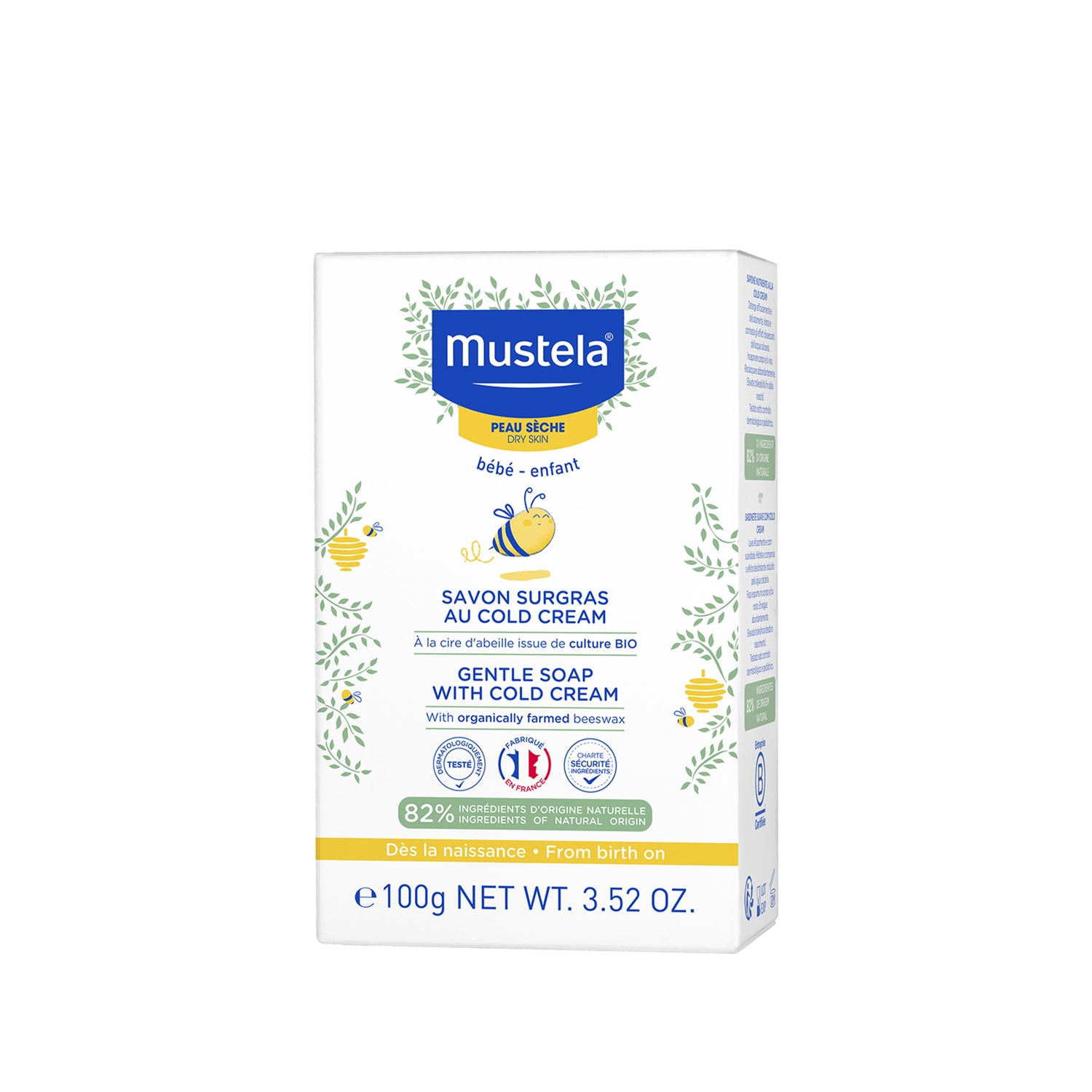 Mustela Gentle Soap Face And Body - Yüz ve Vücut için Kalıp Temizleyici 100 g