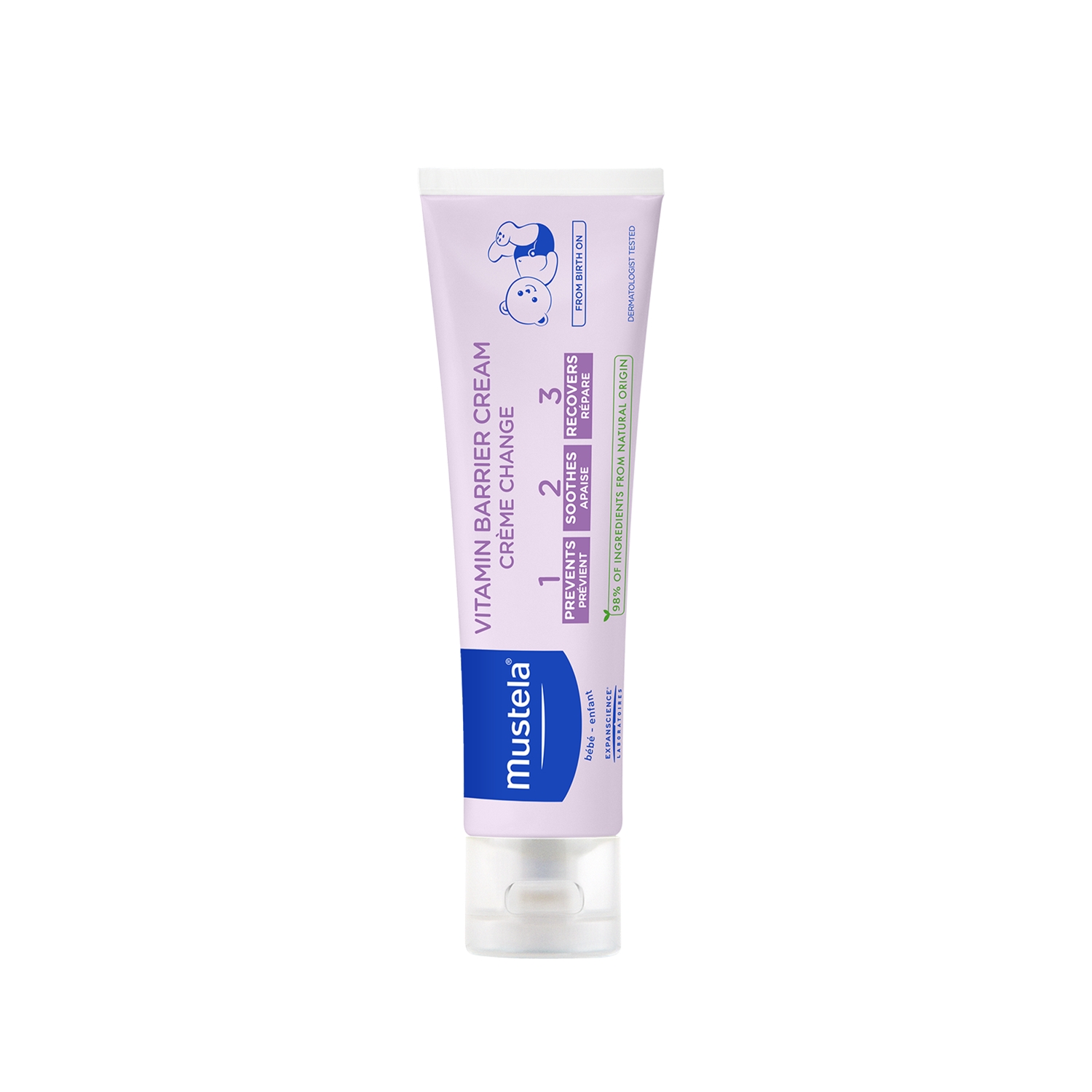 Mustela Vitamin Barrier Cream 1.2.3 Pişik Kremi 100 ml x 3 Adet