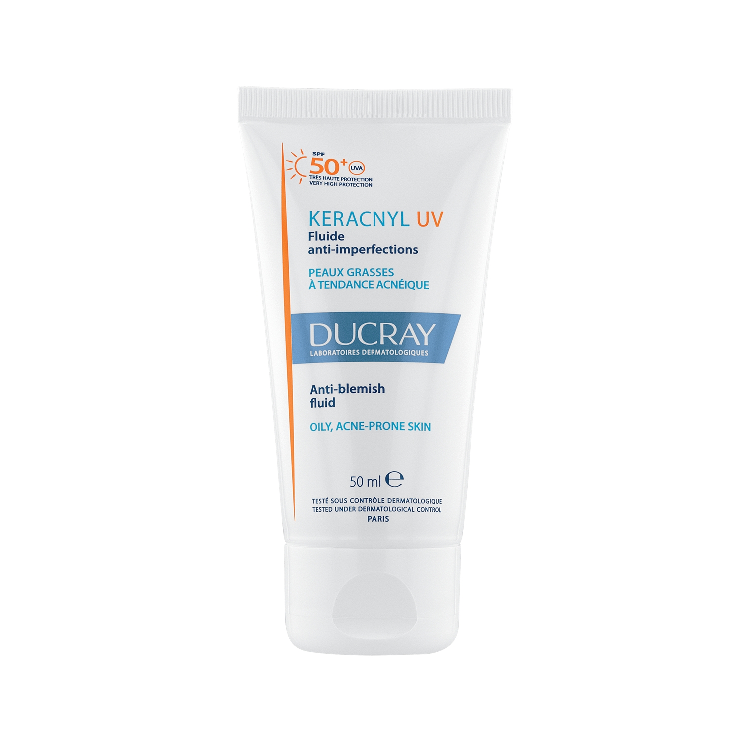 Ducray Keracnyl UV SPF 50+ Akneye Eğilimli Ciltler İçin Güneş Koruyucu 50 ml