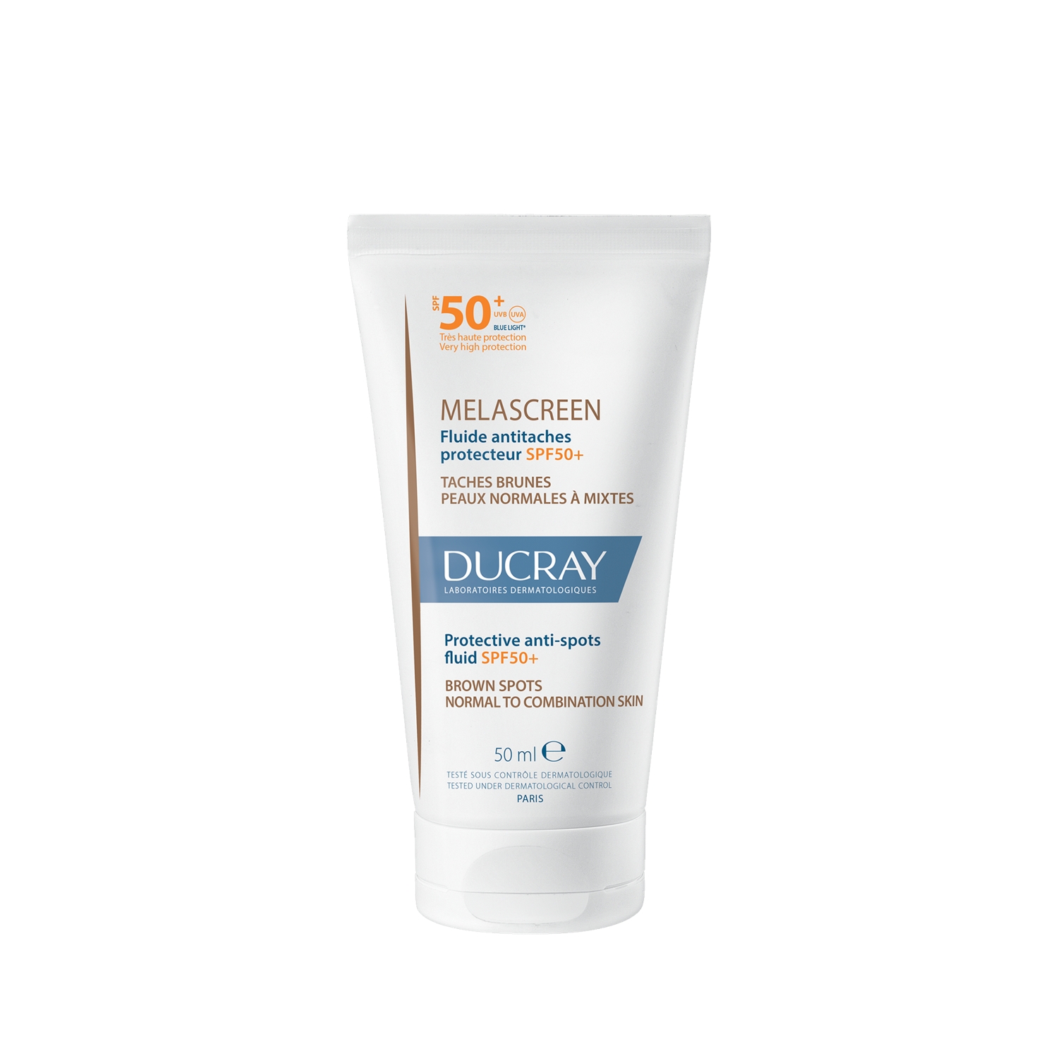 Ducray Melascreen Fluid SPF 50+ Lekeye Eğilimli Karma Ciltler İçin Güneş Koruyucu 50 ml