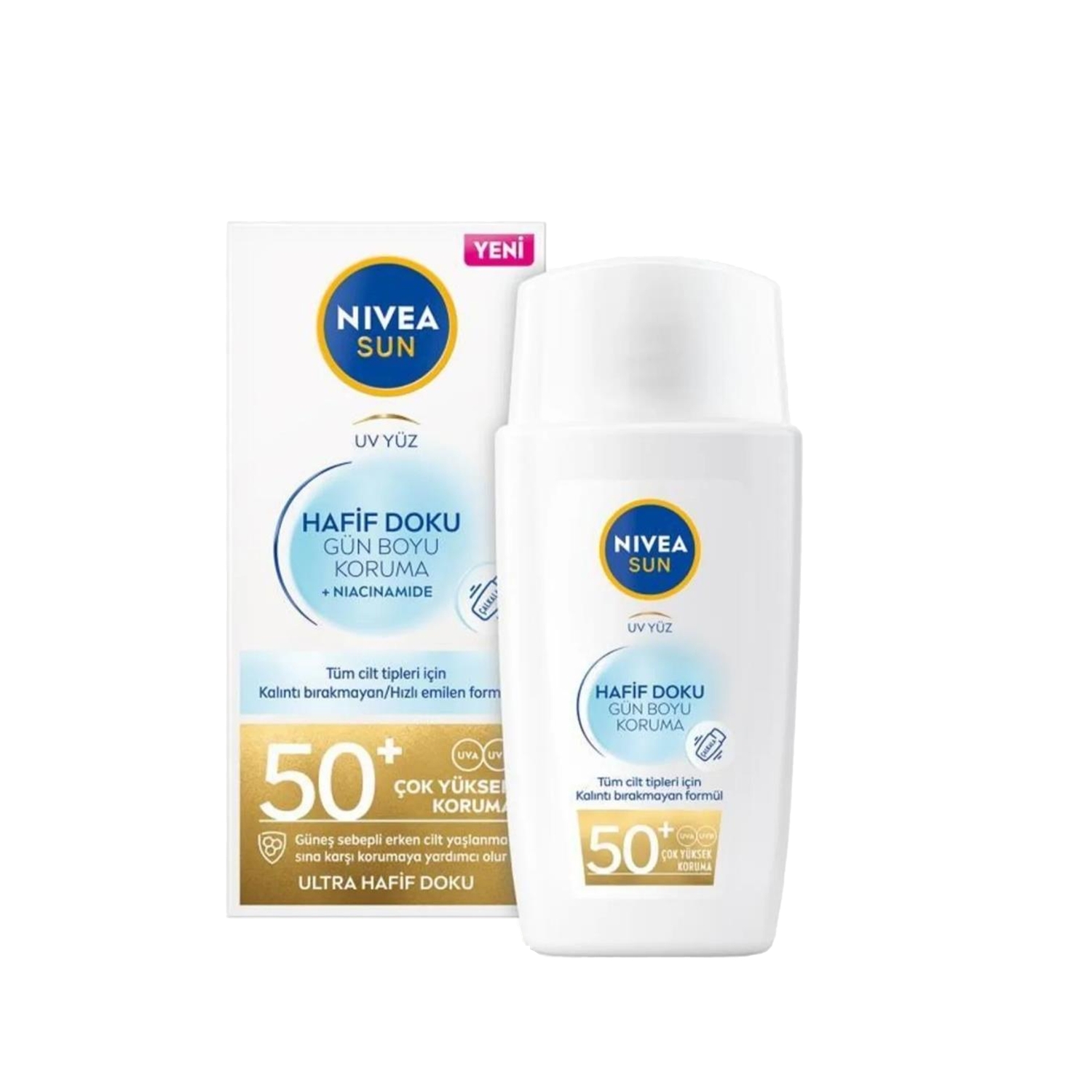 Nivea Sun Hafif Dokulu Spf50+ Güneş Koruyucu Yüz Kremi 40 ml