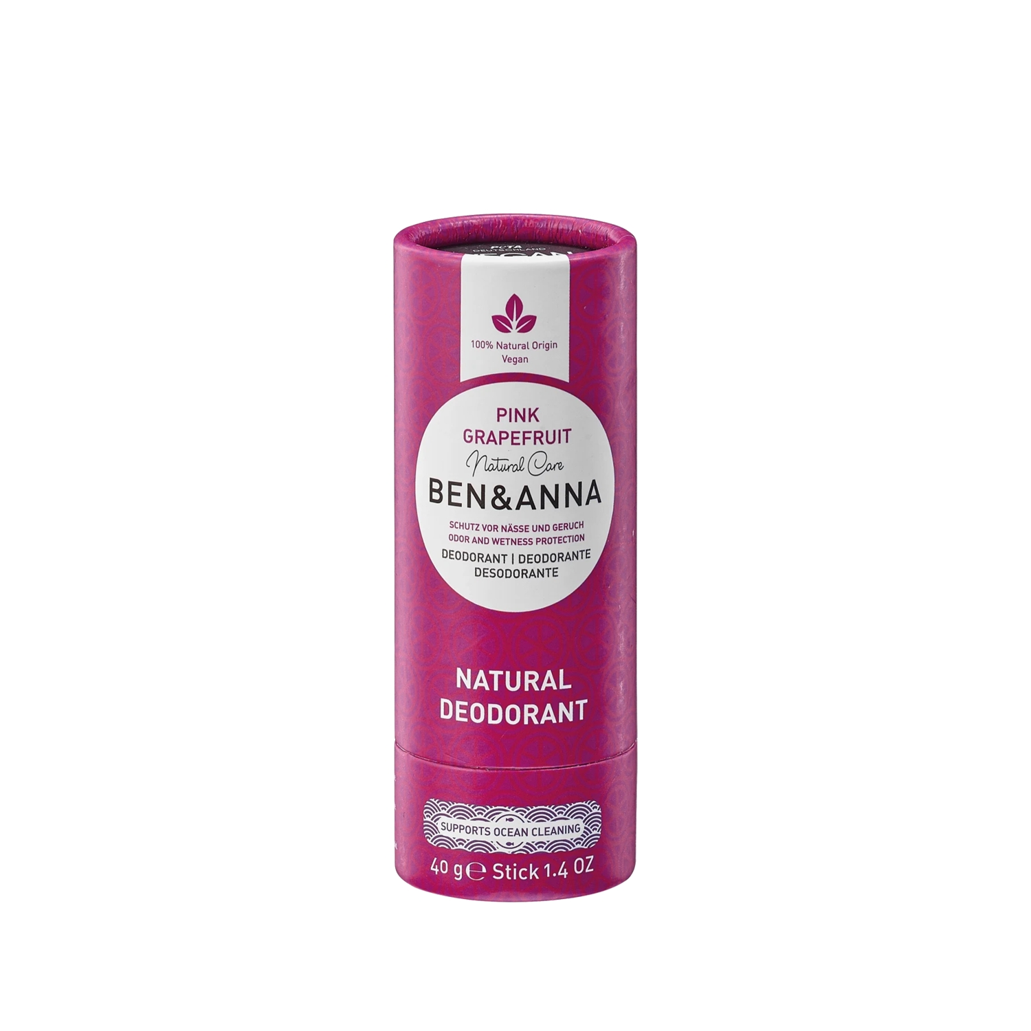 Ben & Anna Papertube Pink Grapefruit Natural Deodorant 40 g