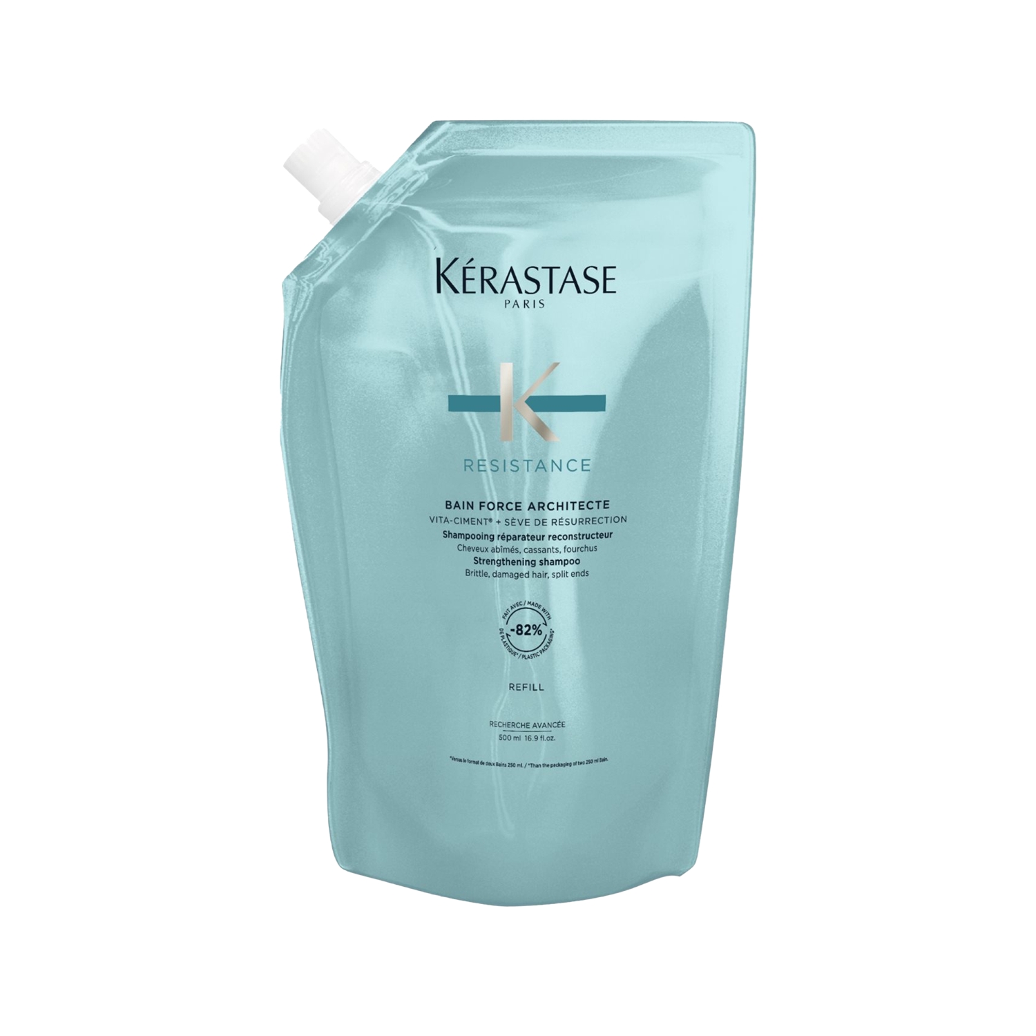 Kerastase Resistance Bain Force Architecte Yıpranmış Saçlar İçin Onarıcı Şampuan Refill 500 ml