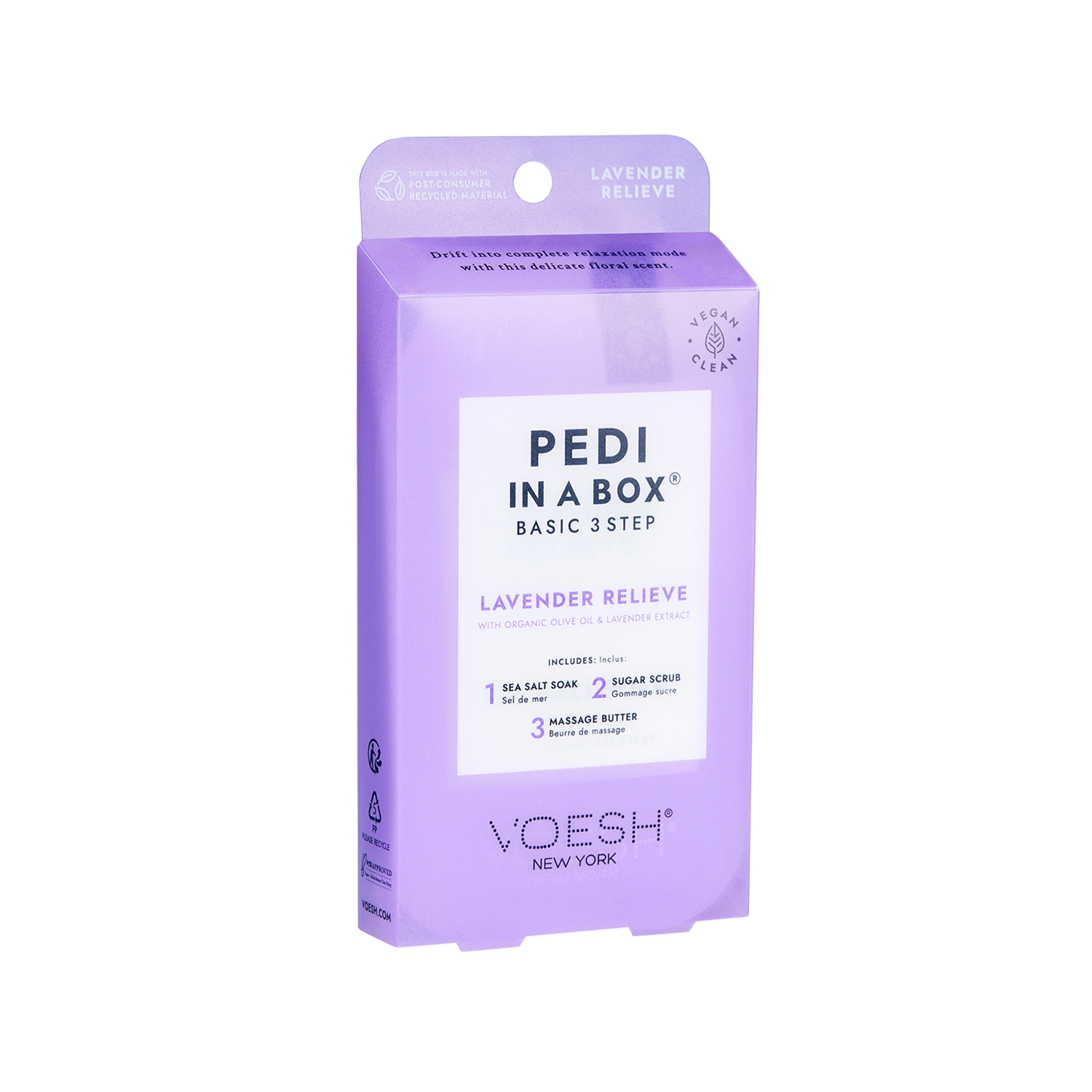 Voesh New York Pedi In A Box Basic Pedikür 3 Adımlı Set Lavanta