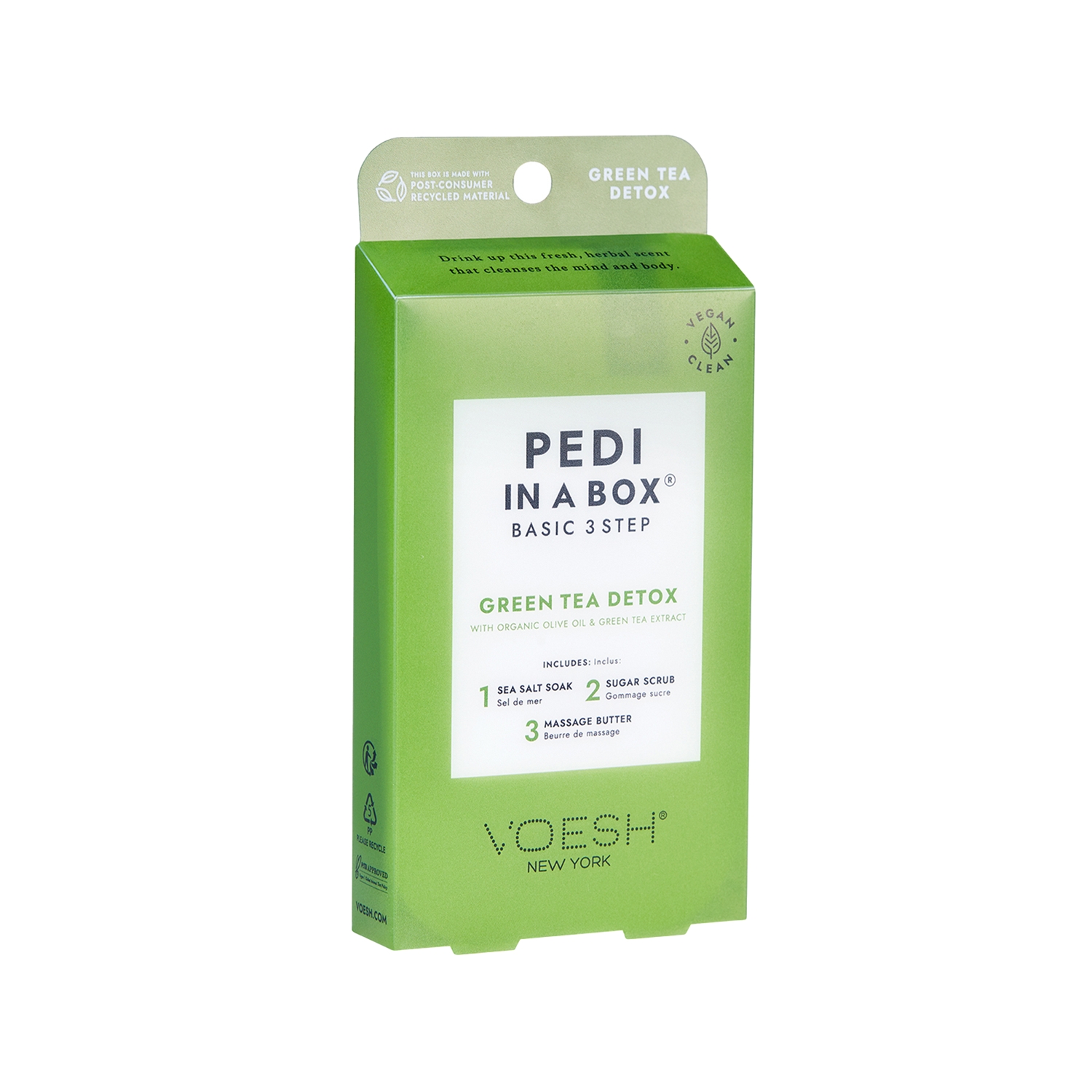 Voesh New York Pedi In A Box Basic Pedikür 3 Adımlı Set Yeşil Çay