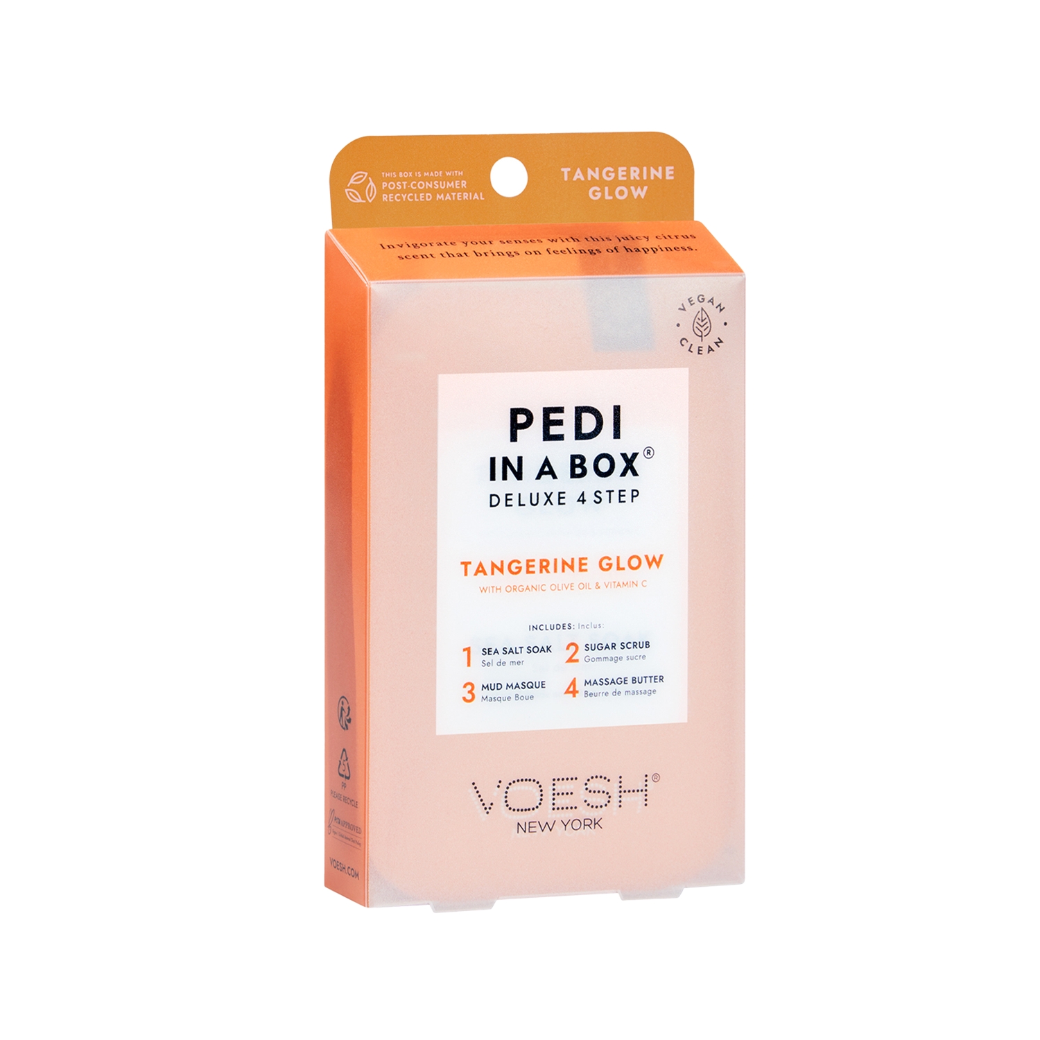 Voesh New York Pedi In A Box Deluxe Pedikür 4 Adımlı Set Mandalina