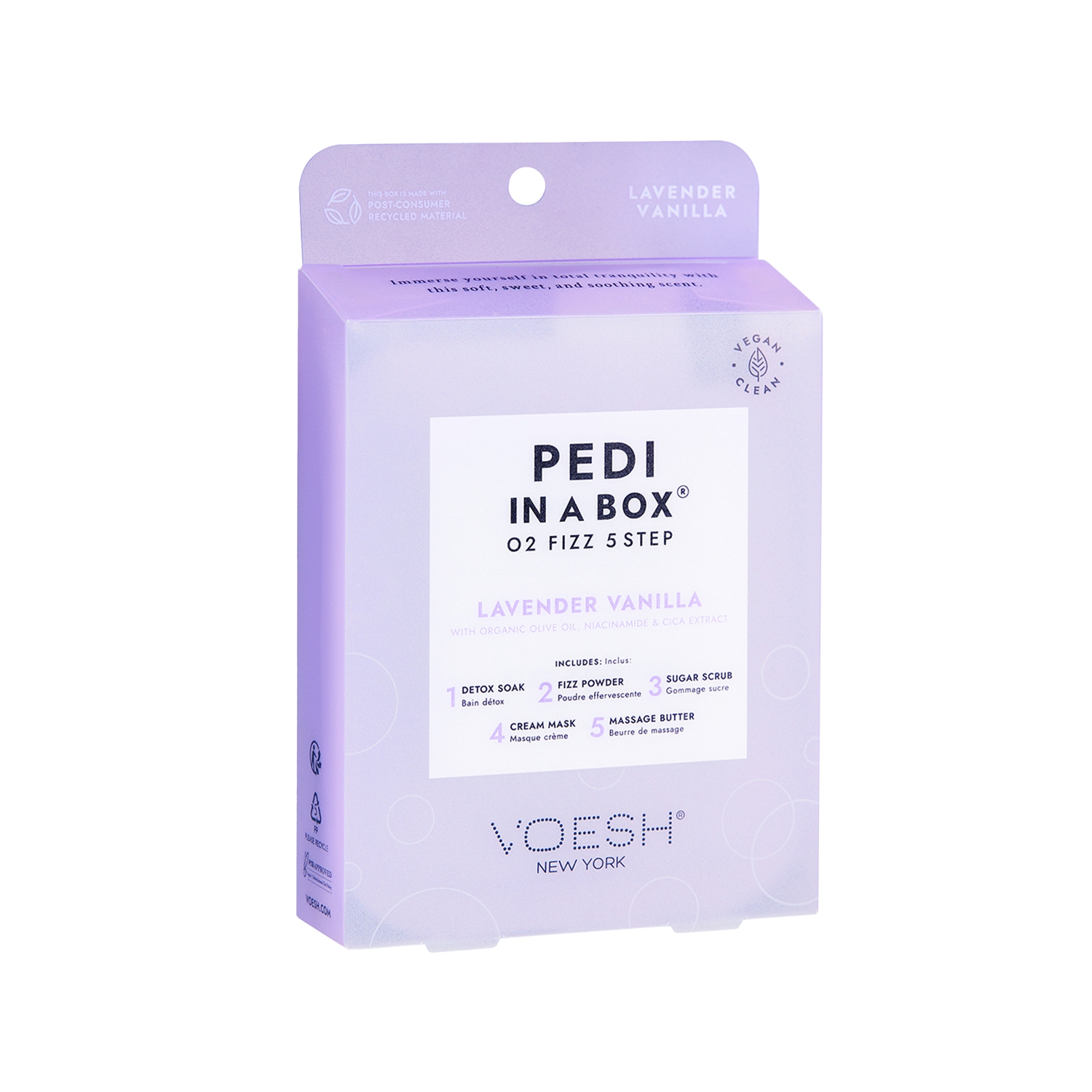 Voesh New York Pedi In A Box O2 Fizz Pedikür 5 Adımlı Set Lavanta Vanilya