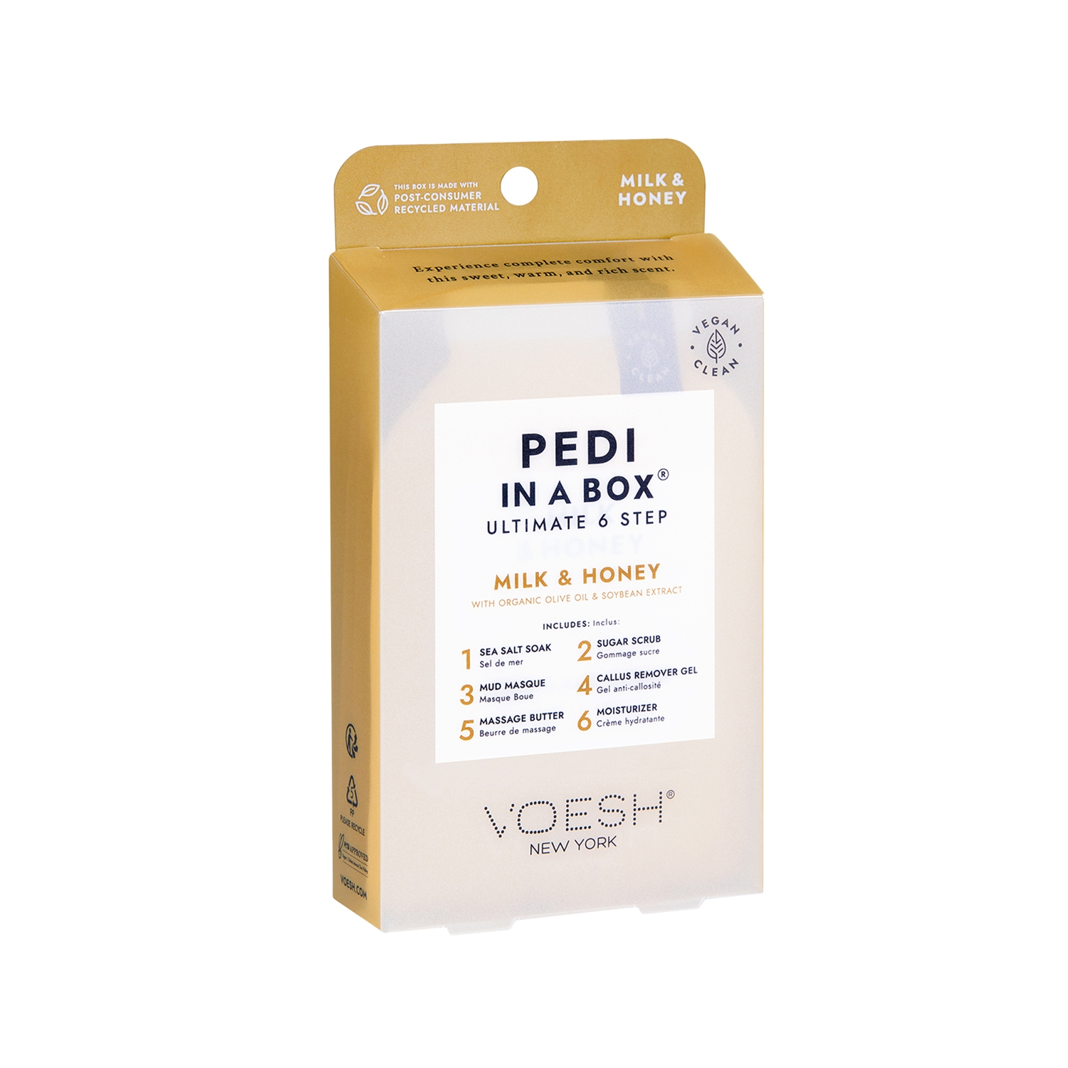 Voesh New York Pedi In A Box Ultimate Pedikür 6 Adımlı Set Süt ve Bal
