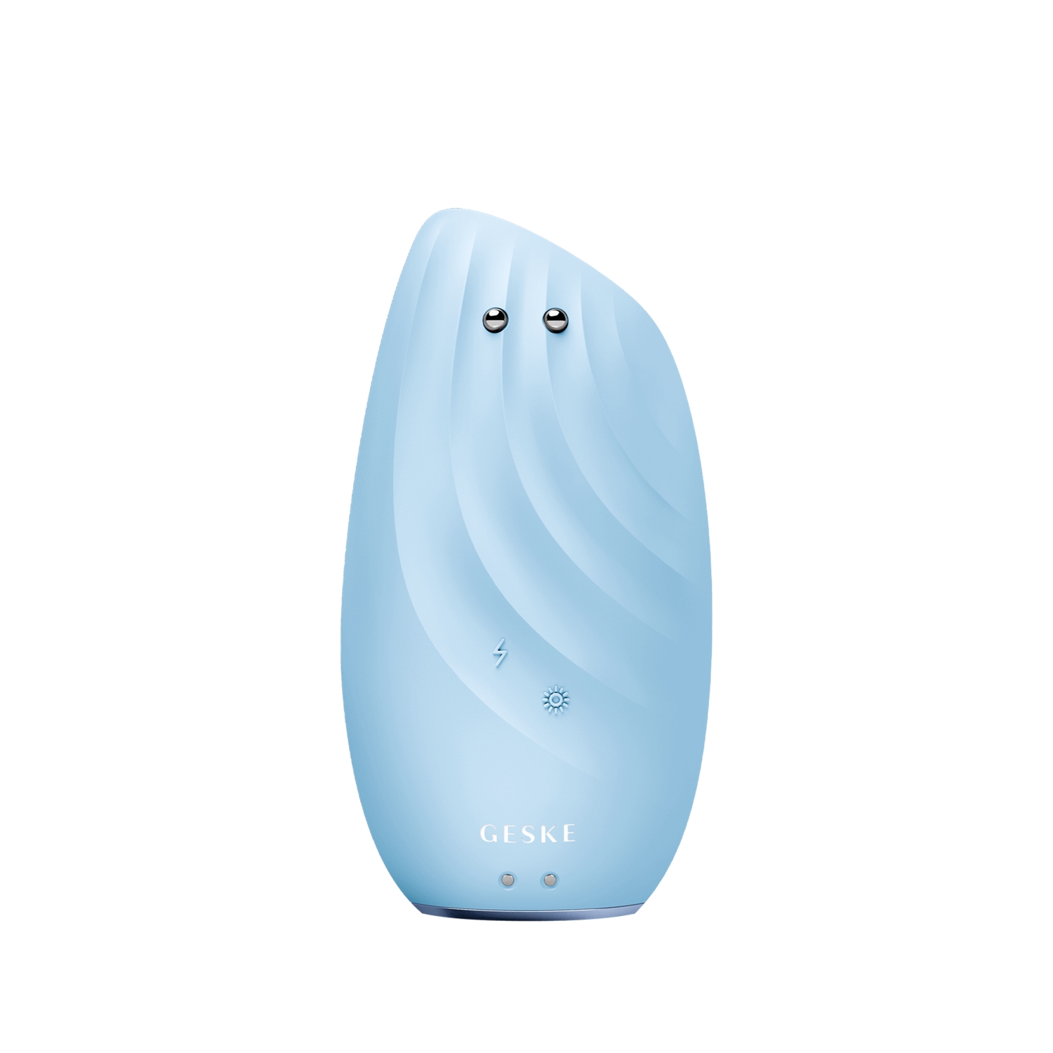 Geske Titreşimli Mikro Akım Termal Yüz Temizleme ve Cilt Sıkılaştırıcı Cihaz Sonic Thermo Facial Brush Face-Lifter Mavi