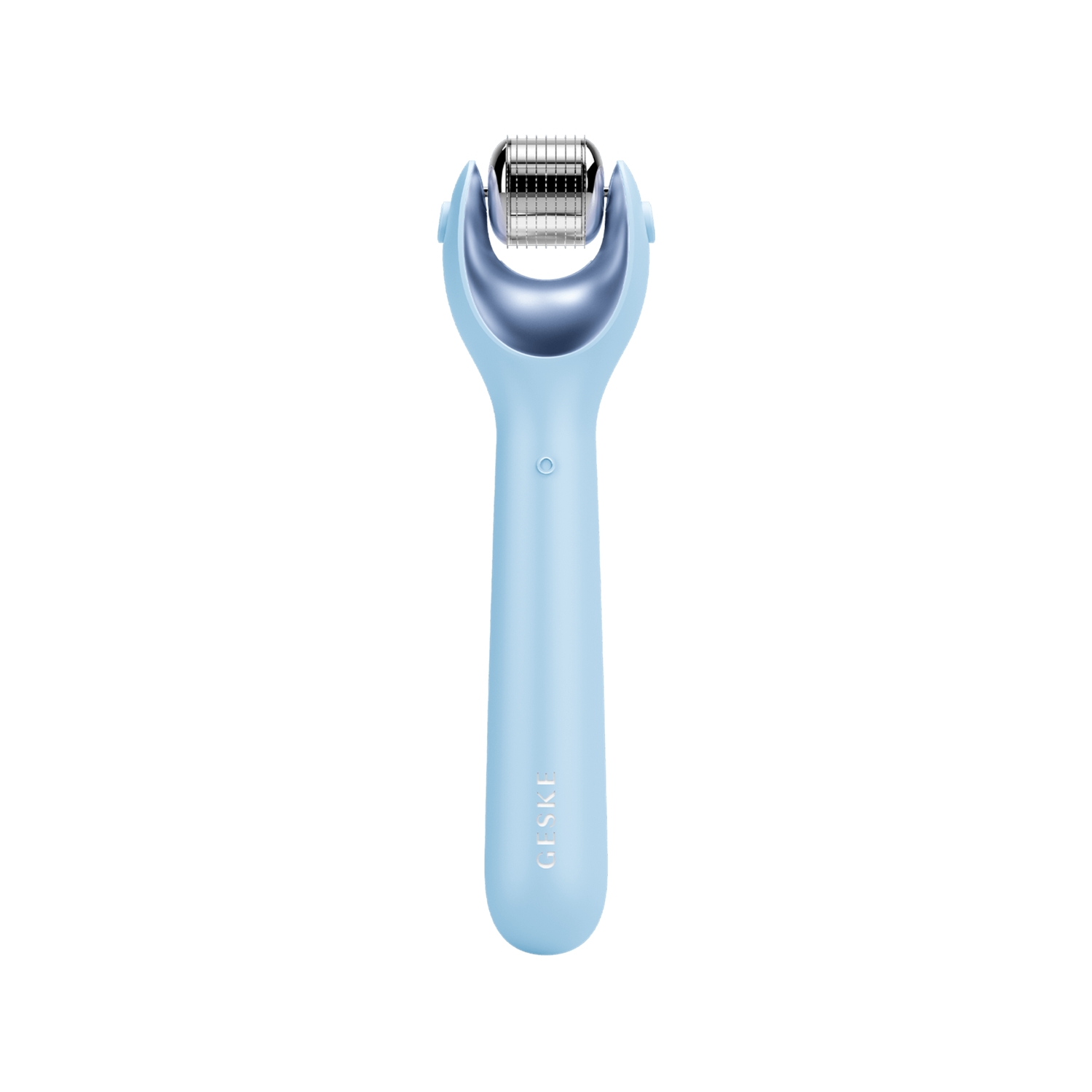 Geske Mikro İğneli Buz Başlığı Pembe Kuvars Başlıklı Dermaroller Cihaz MicroNeedle Face Roller Mavi