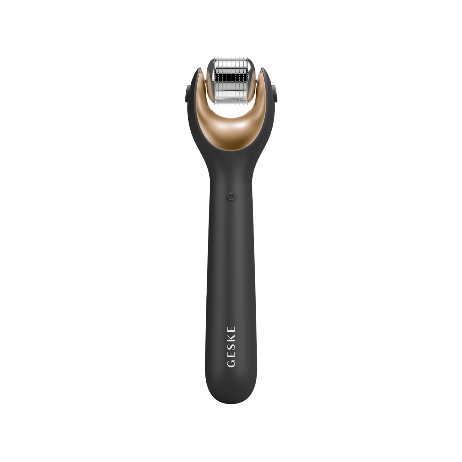 Geske Mikro İğneli Buz Başlığı Pembe Kuvars Başlıklı Dermaroller Cihaz MicroNeedle Face Roller Siyah