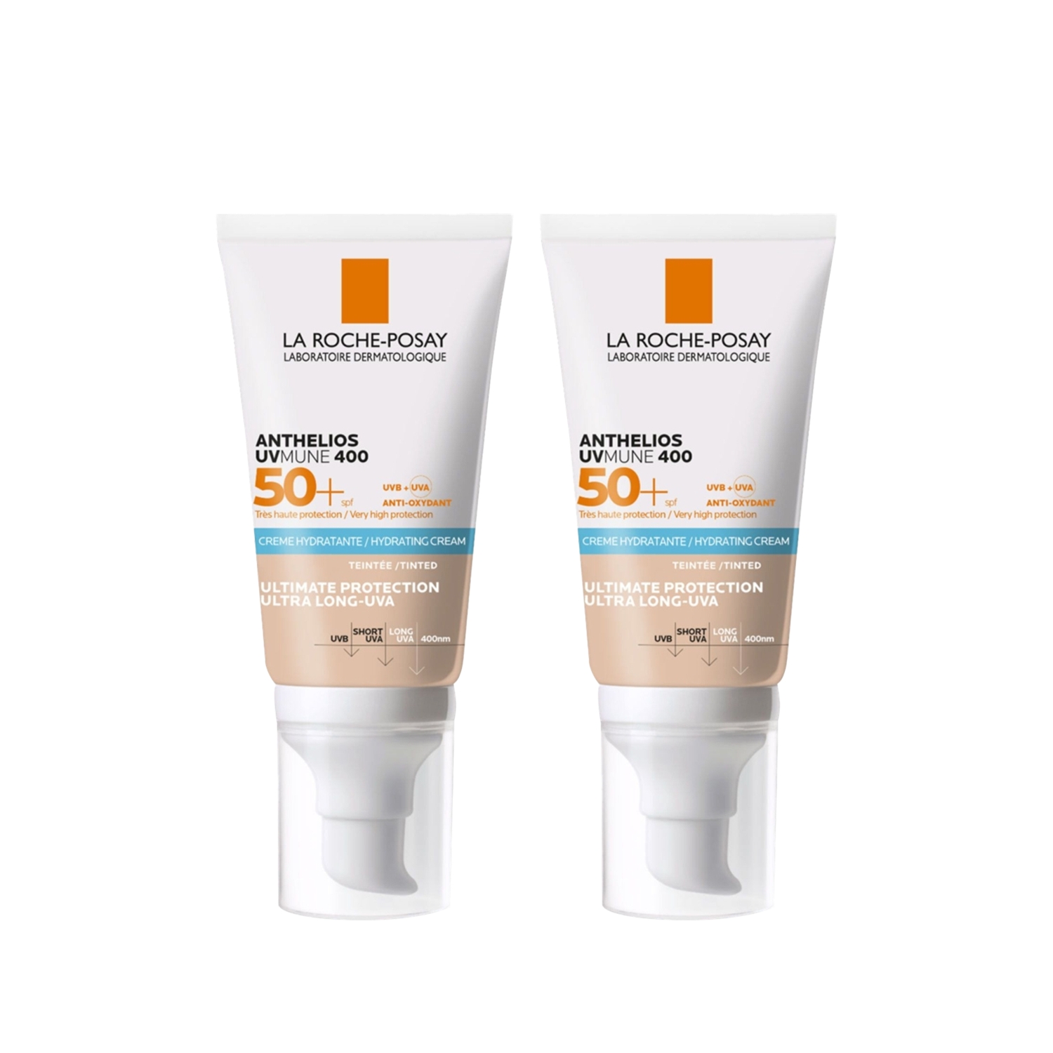 La Roche-Posay Anthelios UVMune Tinted SPF 50+ Nemlendirici Güneş Kremi Renkli 50 ml 2 Adet