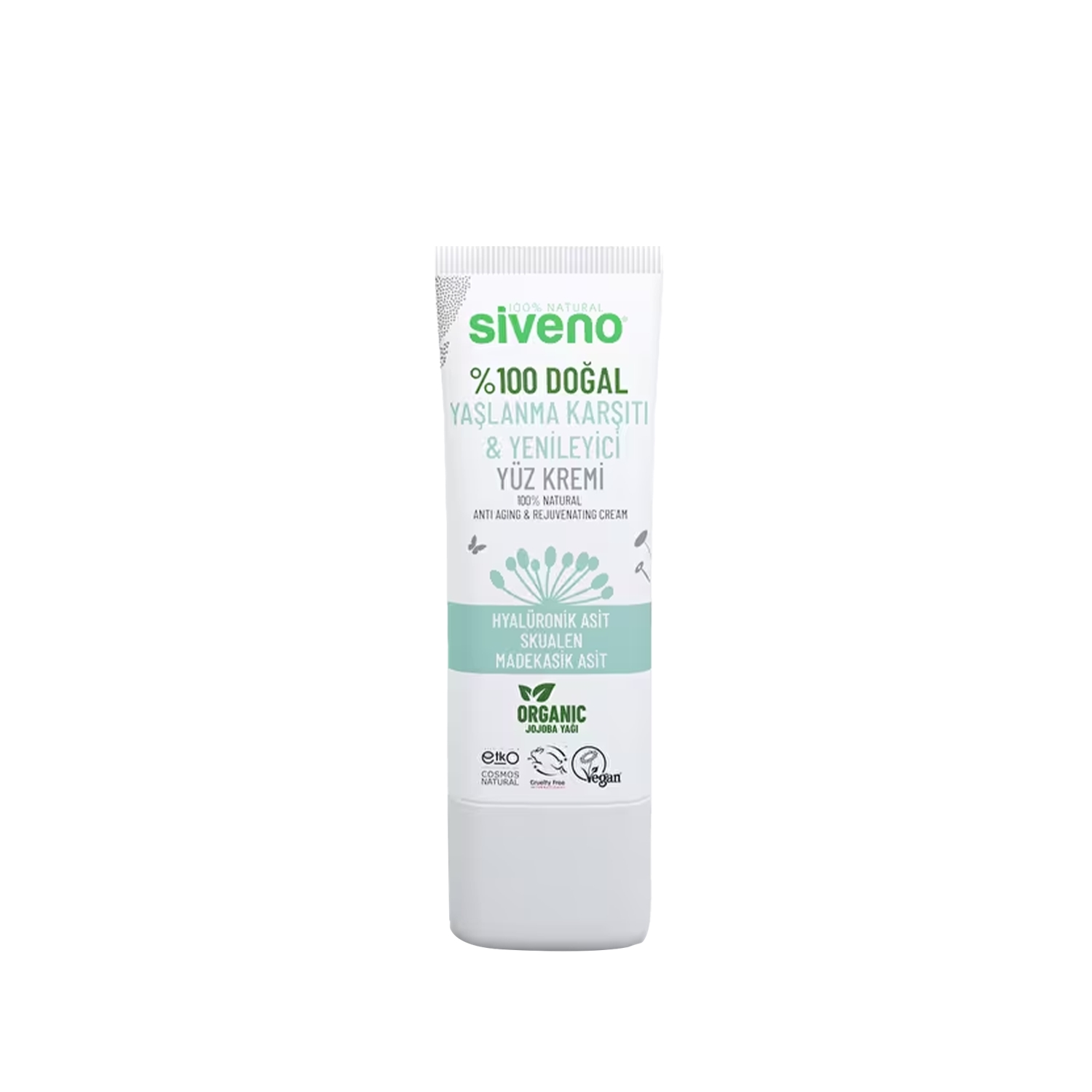 Siveno %100 Doğal Yaşlanma Karşıtı ve Yenileyici Yüz Kremi 30 ml