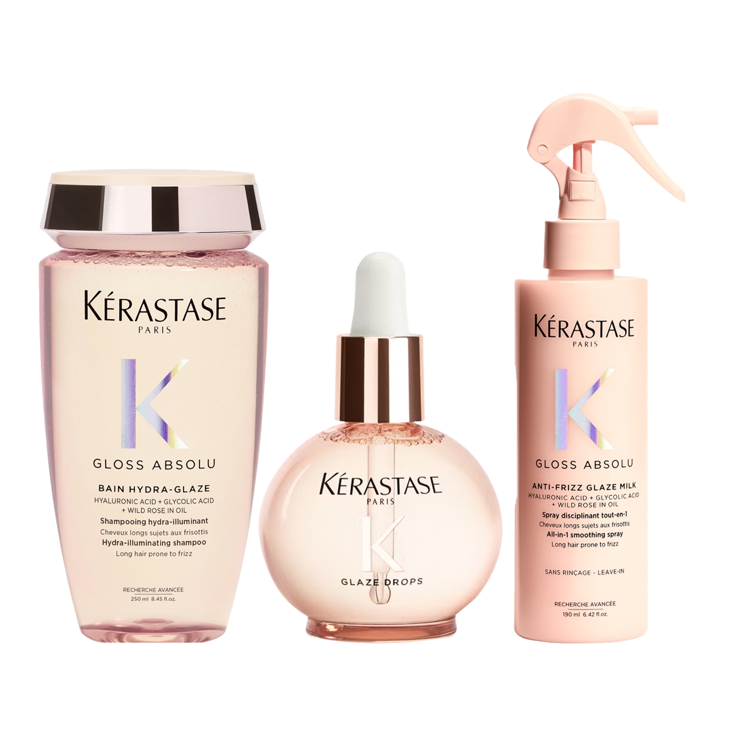 Kérastase Kerastase Gloss Absolu Elektriklenme Karşıtı Parlaklık ve Isı Koruması Sağlayan 3'lü Bakım Rutini