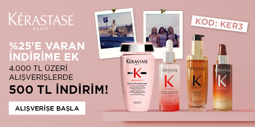 Kérastase'de %25'e Varan İndirime Ek 4.000 TL Üzerine 500 TL İndirim