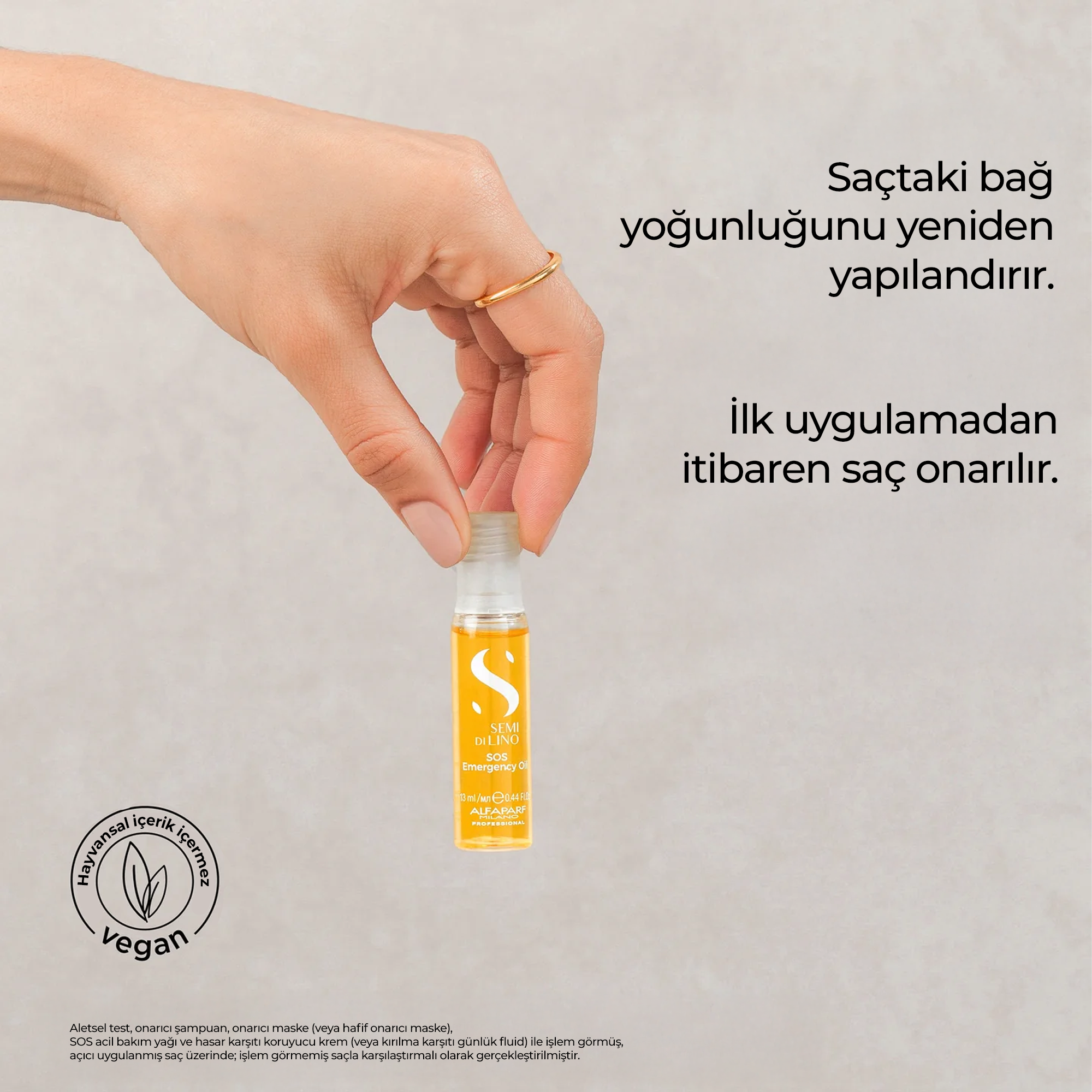 Alfaparf Semi Di Lino Reconstruction SOS Emergency Oil Saç Serumu 6x13 ml - Acil bakım için geliştirilmiş onarıcı saç serumu