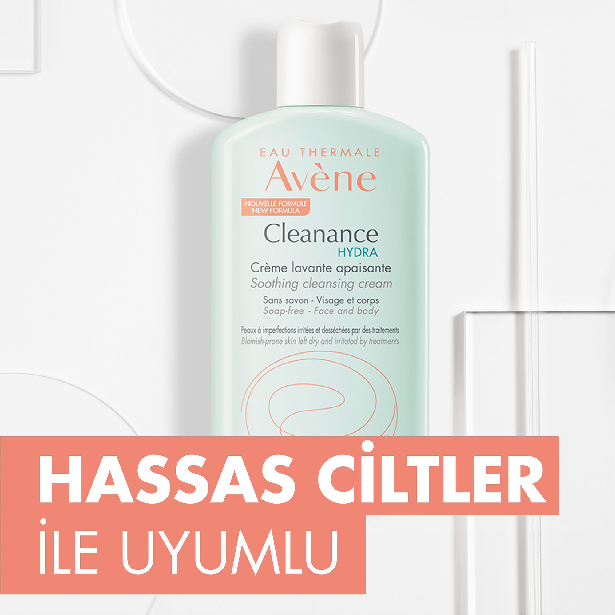 Avene Cleanance Hydra Yıpranmış ve Kurumuş Ciltler için Temizleme Kremi 200 ml – Yıpranmış ve kurumuş ciltler için nemlendirici etkili 200 ml'lik Avene Cleanance Hydra temizleme kremi.