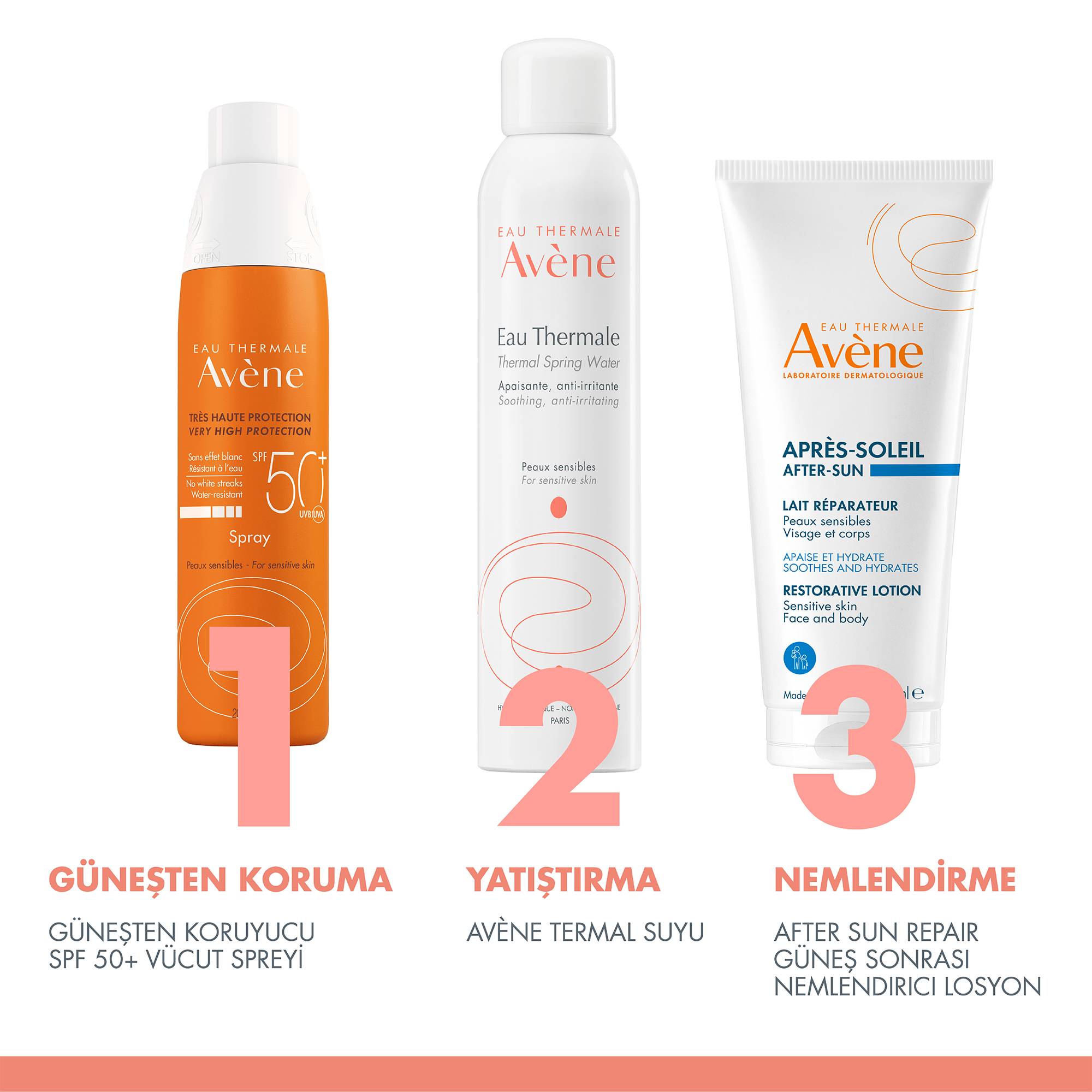 Avene Güneşten Koruyucu SPF 50+ Vücut Spreyi 200 ml - Hassas Ciltler İçin Yüksek Koruma Sağlayan Güneş Spreyi