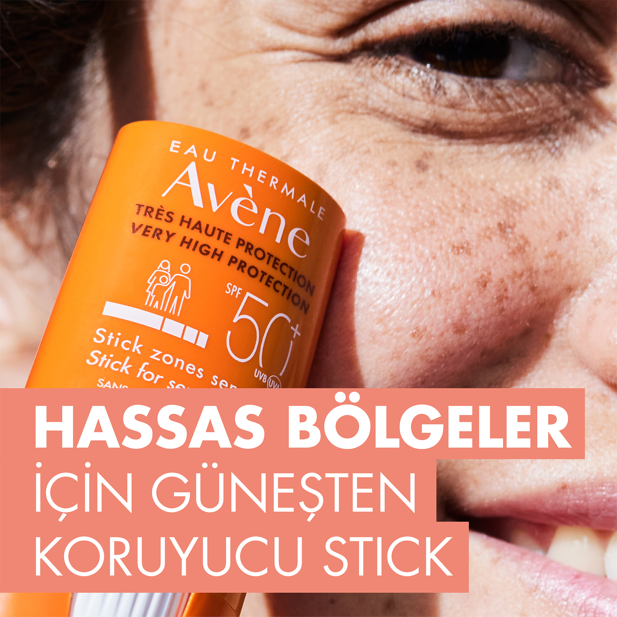 Avene Hassas Bölgeler için SPF 50+ Güneşten Koruyucu Stick 8 g - Küçük Ama Güçlü, Hedefe Yönelik Güneş Koruyucu Stick